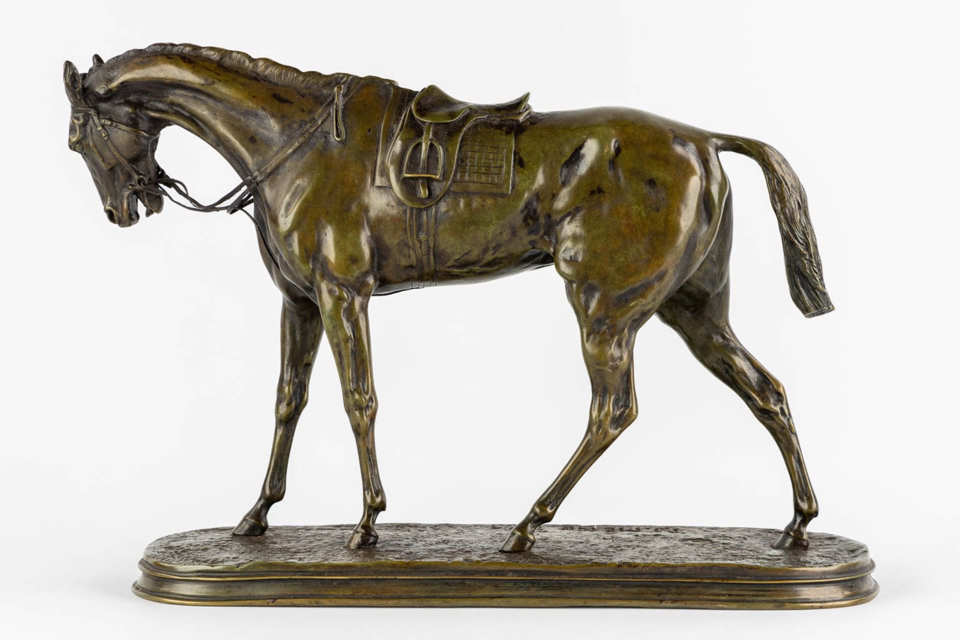 Pierre-Jules MÈNE (1810-1879)(Attr.) 'Horse' patinated bronze. (L:13 x W:43 x H:28 cm) - Image 5 of 10