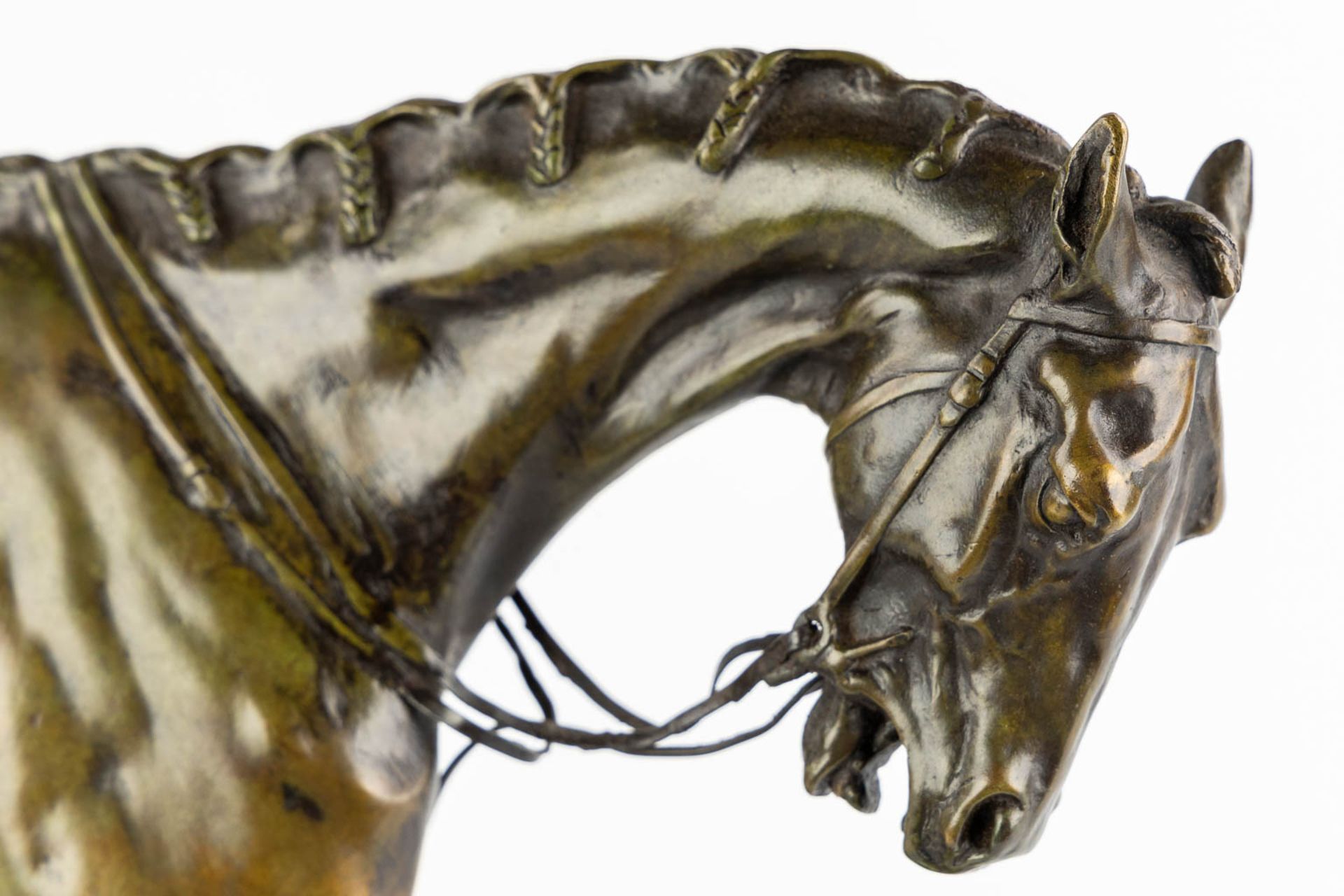 Pierre-Jules MÈNE (1810-1879)(Attr.) 'Horse' patinated bronze. (L:13 x W:43 x H:28 cm) - Image 8 of 10