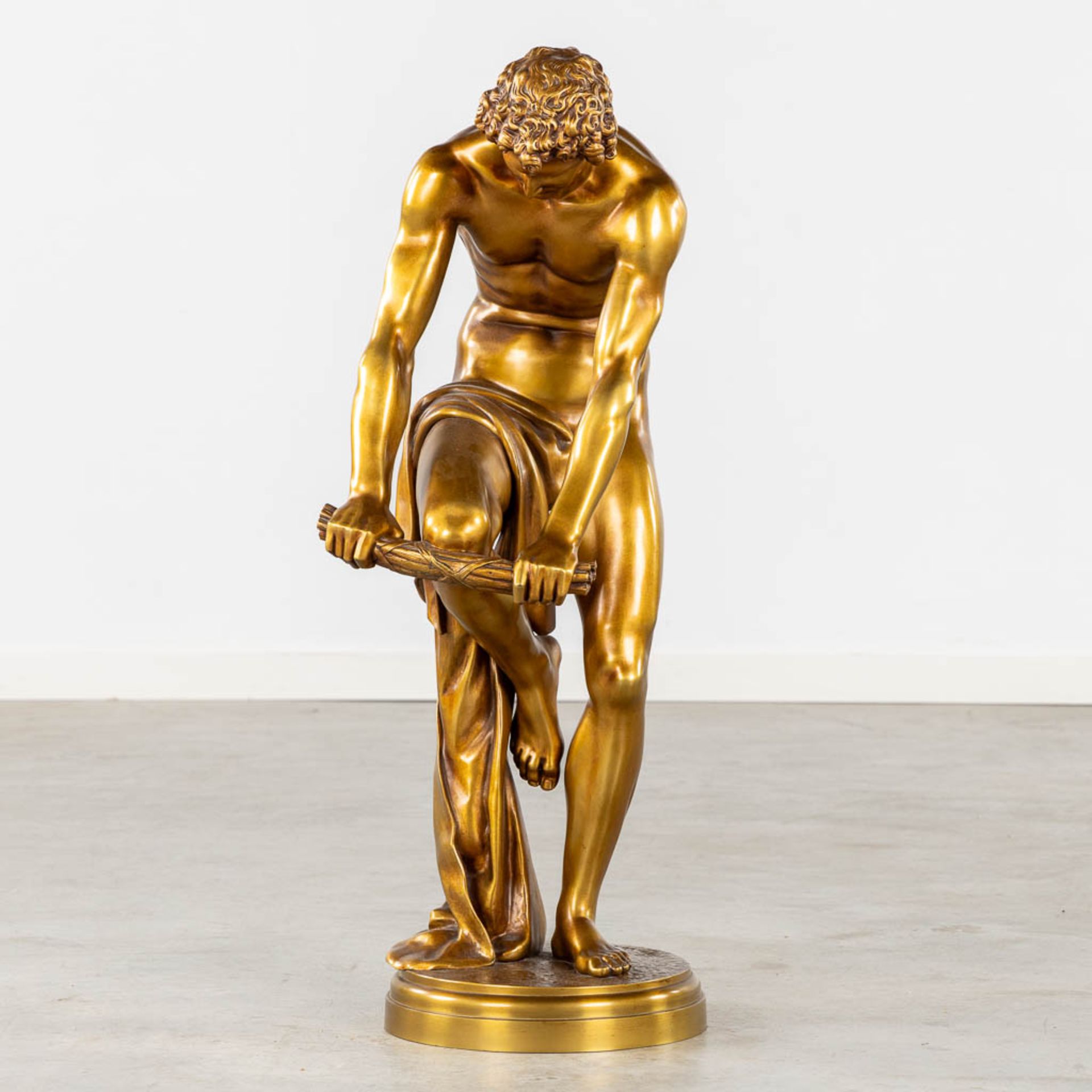 Louis Léopold CHAMBARD (1811-1895) 'Le Bucheron' gilt bronze. (L:29 x W:37 x H:84 cm) - Image 3 of 11