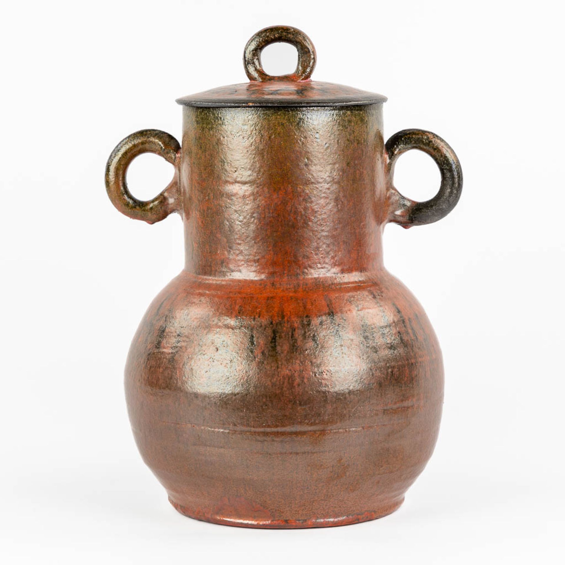 Léon GOOSSENS (XX) 'Vase' Chrome red glazed ceramics. (L:21 x W:26 x H:36 cm) - Image 5 of 12