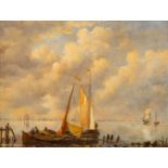 Auguste Henri MUSIN (1852-1923) 'Marine' oil on panel. (W:41 x H:31 cm)