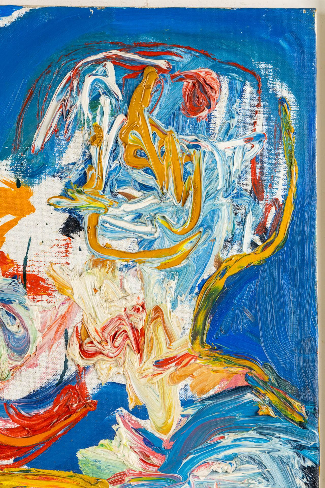 Finn PEDERSEN (1944-2014) 'Brunstigt Overlys' oil on canvas. (W:100 x H:81 cm) - Image 5 of 12