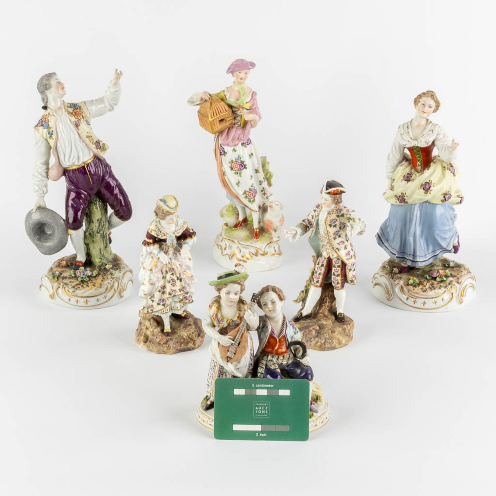 Six Polychrome porcelain figurines, Wilhemsfeld, Vienna, Haas &amp; Czjzek, Schlaggenwald. (W:22 x H - Image 34 of 34