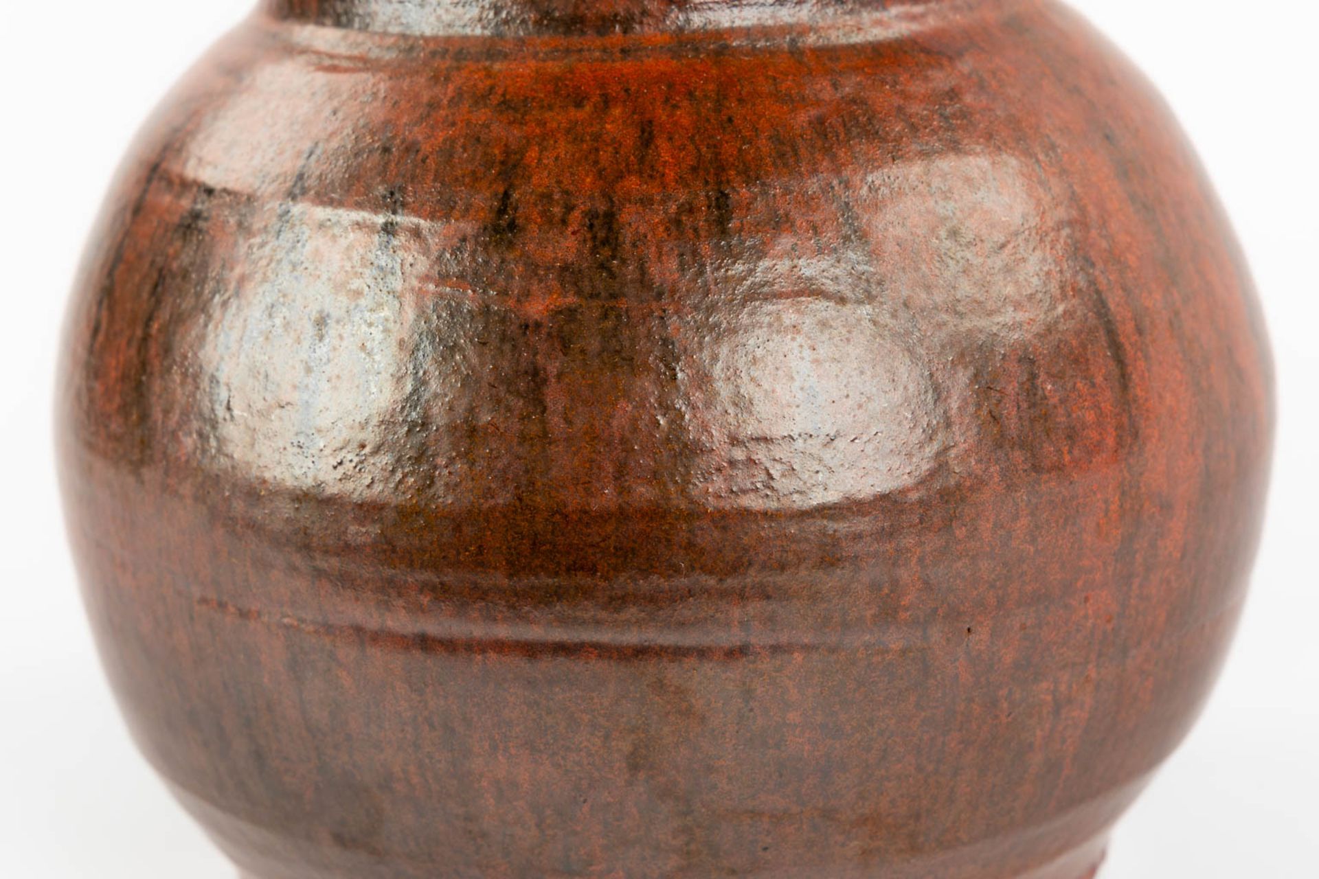 Léon GOOSSENS (XX) 'Vase' Chrome red glazed ceramics. (L:21 x W:26 x H:36 cm) - Image 12 of 12