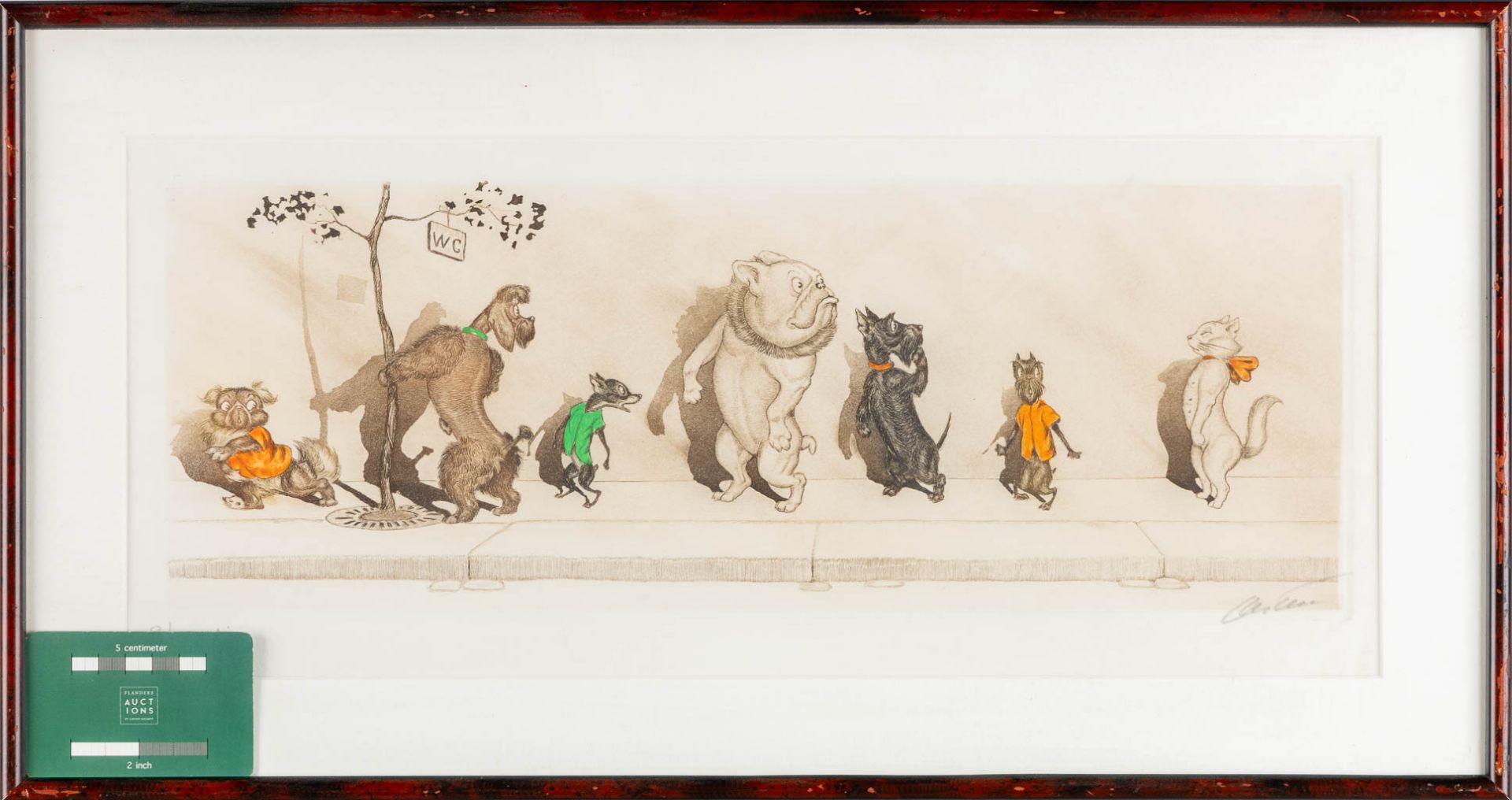 Arthur Boris KLEIN (1893-1985) 'The Dirty Dogs of Paris' a set of 6 lithographs. (W:43,5 x H:17 cm) - Image 2 of 28