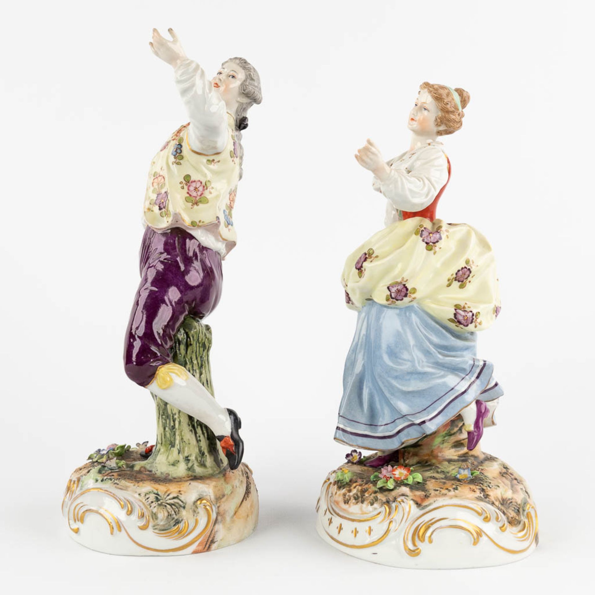 Six Polychrome porcelain figurines, Wilhemsfeld, Vienna, Haas &amp; Czjzek, Schlaggenwald. (W:22 x H - Image 27 of 34
