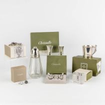 Christofle France, a collection of 7 pieces of silver-plated and silver table accessories. (H:16 x D
