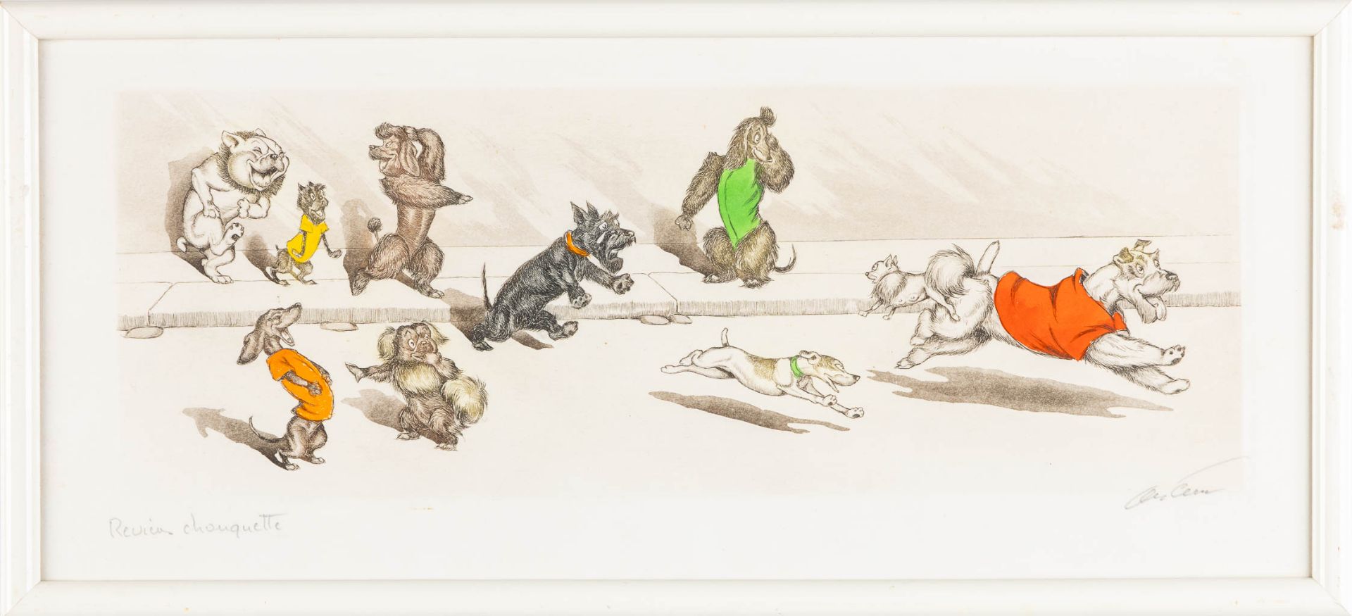 Arthur Boris KLEIN (1893-1985) 'The Dirty Dogs of Paris' a set of 6 lithographs. (W:43,5 x H:17 cm) - Image 8 of 28