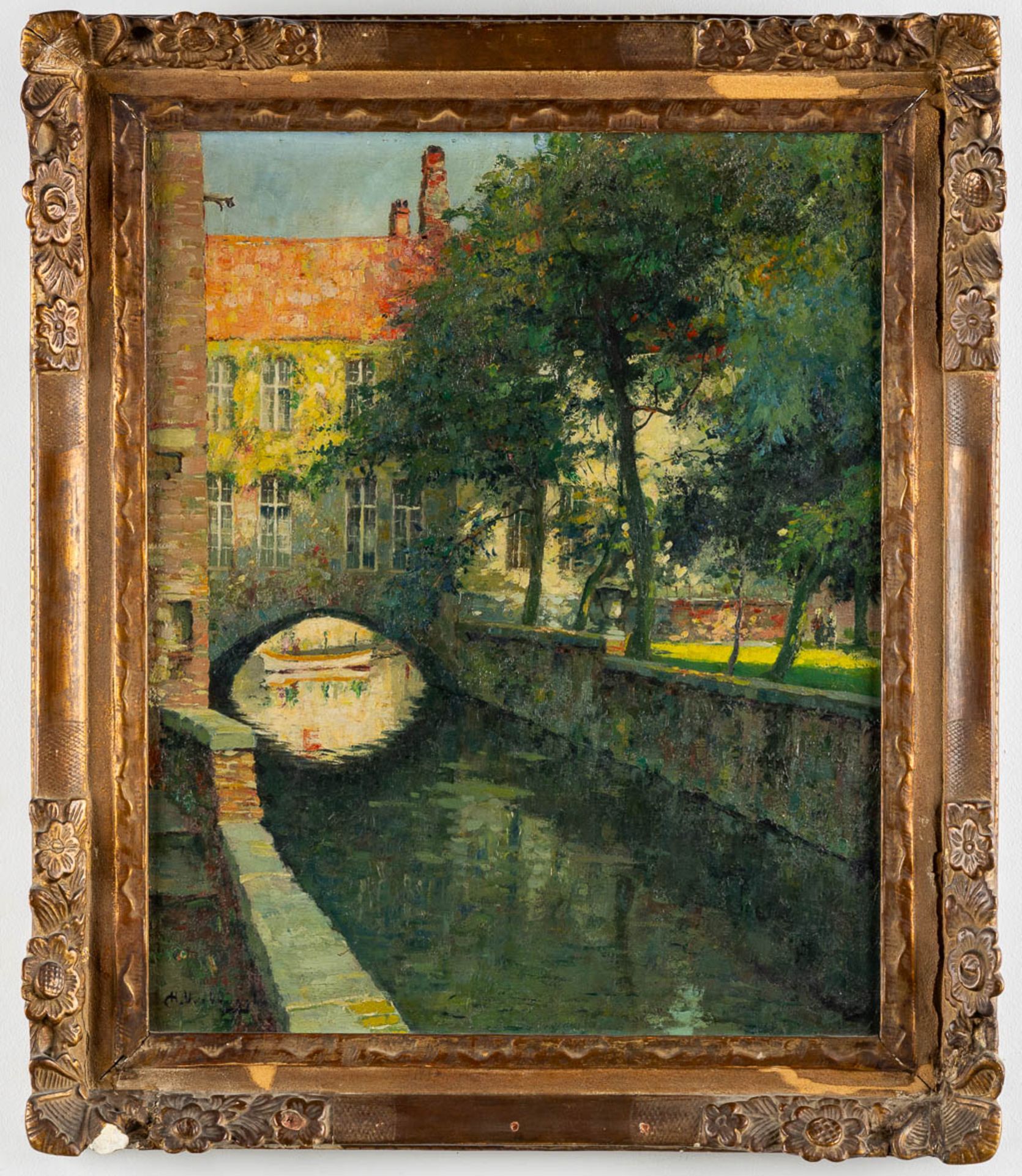 Charles Henri VERBRUGGHE (1877-1974) 'Pont De Gruuthuuse' oil on panel. (W:50 x H:60 cm) - Bild 3 aus 9