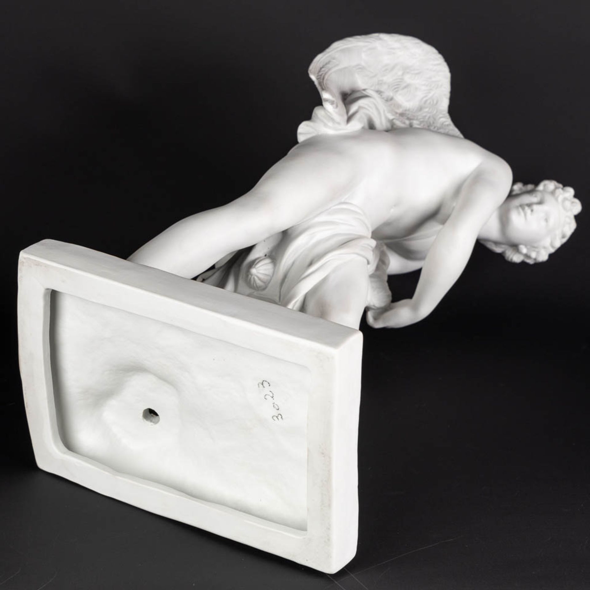 After Simon-Louis Boizot, Cupid, bisque porcelain. Probably made in Paris, France. (L:24 x W:28 x H: - Image 7 of 10