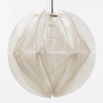 Paul SECON (XX-XXI) A mid-century ceiling lamp, acrylic and nylon, circa 1970. (H:53 x D:40 cm)