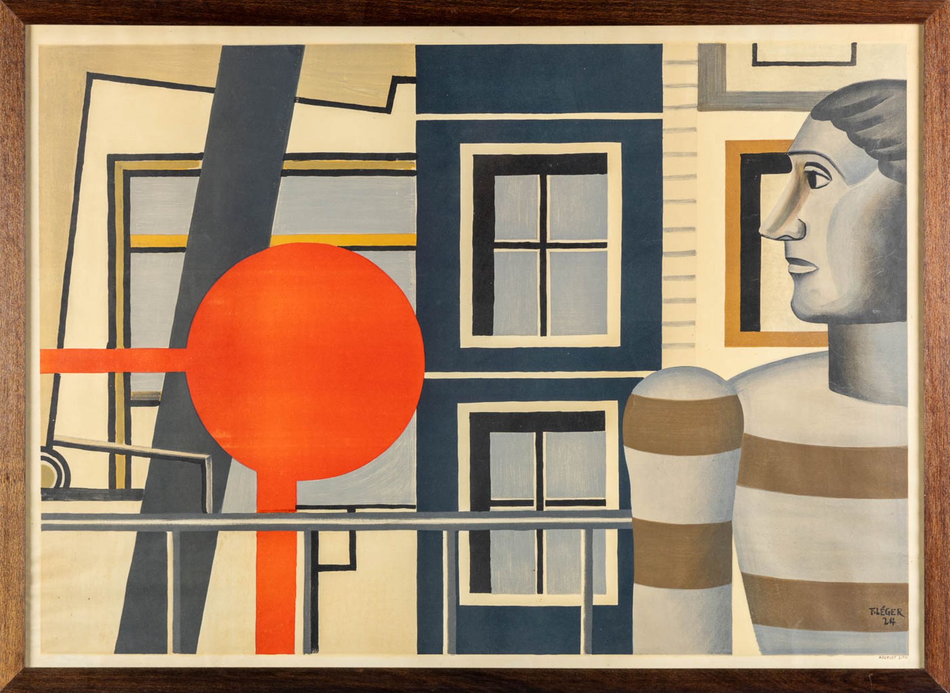 Fernand LÉGER (1881-1955) 'L'Homme au Chandail' Edition Mourlot, A lithograph. (W:94 x H:66 cm) - Bild 3 aus 6