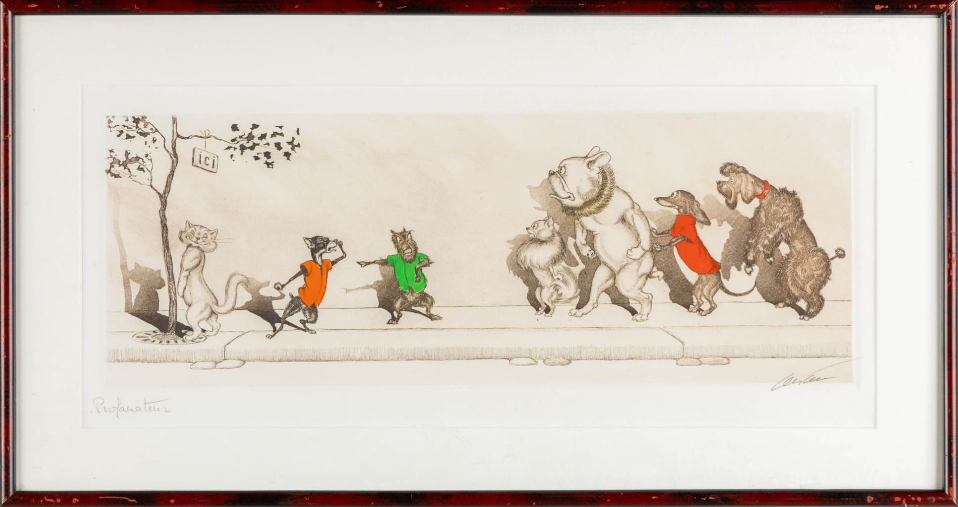 Arthur Boris KLEIN (1893-1985) 'The Dirty Dogs of Paris' a set of 6 lithographs. (W:43,5 x H:17 cm) - Image 4 of 28