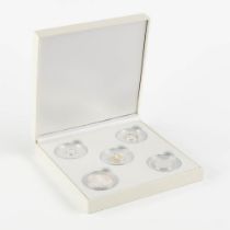A collection of 5 silver coins 'Sovereign Silver', Elisabeth 2 Dei Gra Regina Gibraltar 2020. 999/10