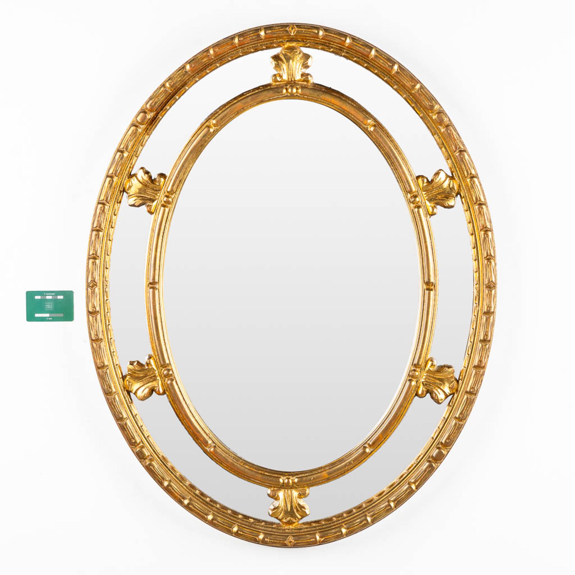 Deknudt, a gilt oval mirror. (W:72 x H:92 cm) - Image 2 of 6