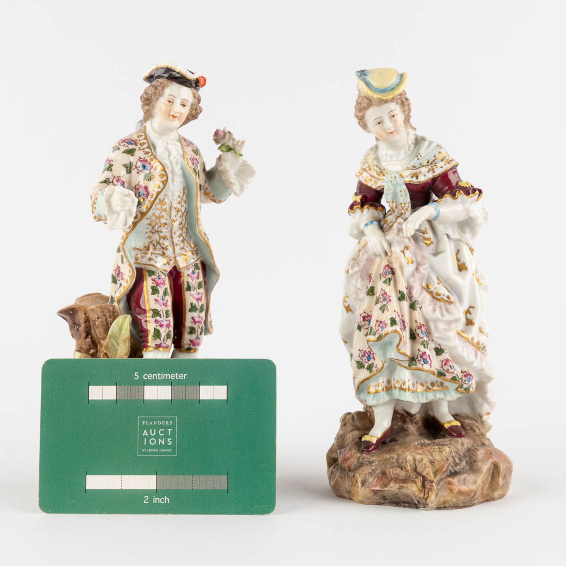 Six Polychrome porcelain figurines, Wilhemsfeld, Vienna, Haas &amp; Czjzek, Schlaggenwald. (W:22 x H - Image 14 of 34