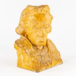 Leonard DE VISCH (1888-1930) 'Bust of Beethoven' patinated plaster. Circa 1920. (L:39 x W:44 x H:63