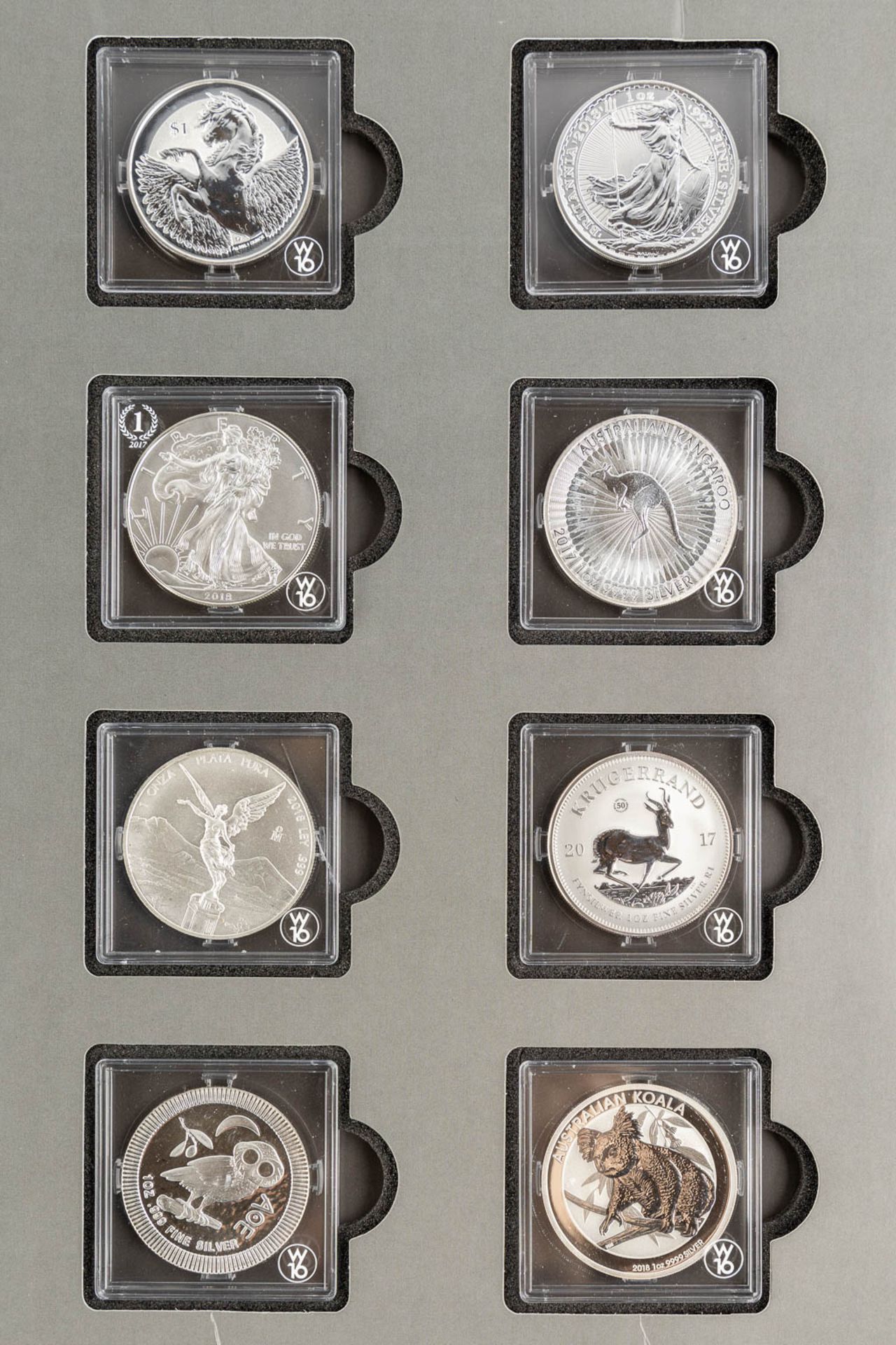 A large collection of 16 silver coins, 'The Nicest Coins of the World'. 999/1000. 15 troy Ounces (31 - Image 5 of 11