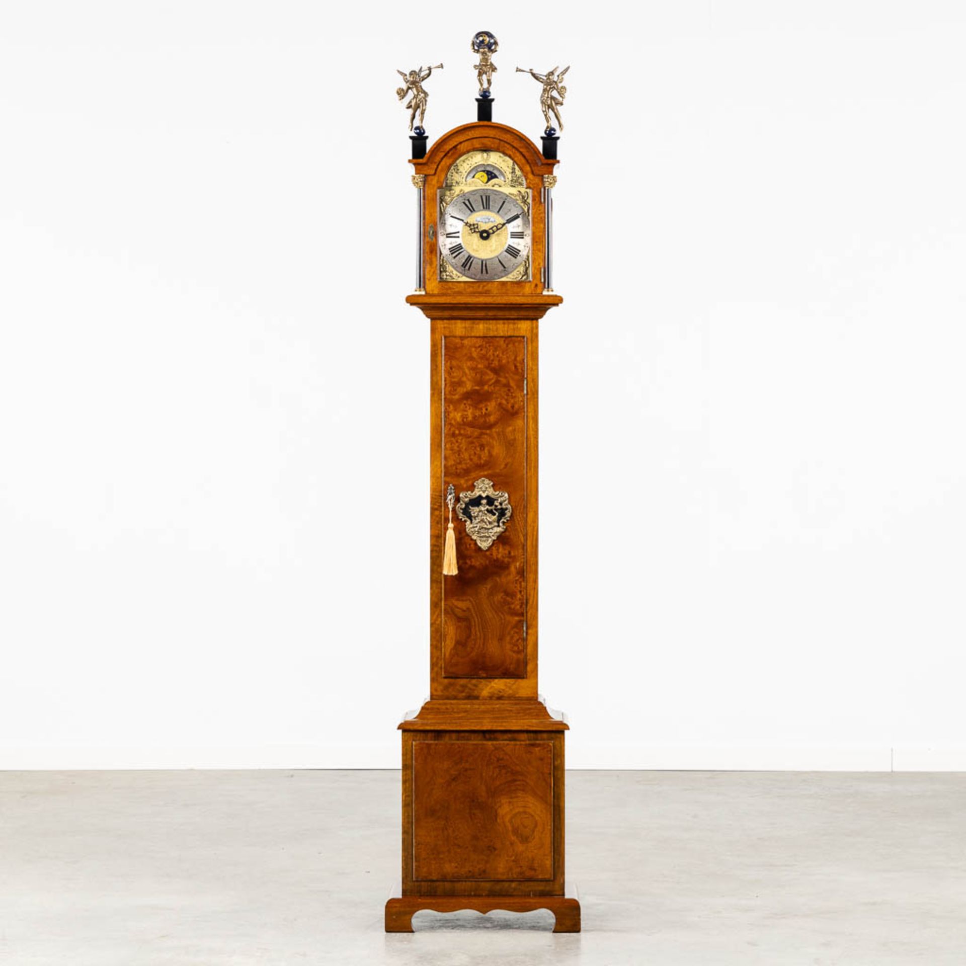 Warminck, a small and decorative grandfather clock, 20th C. (L:28 x W:48 x H:193 cm) - Image 3 of 13