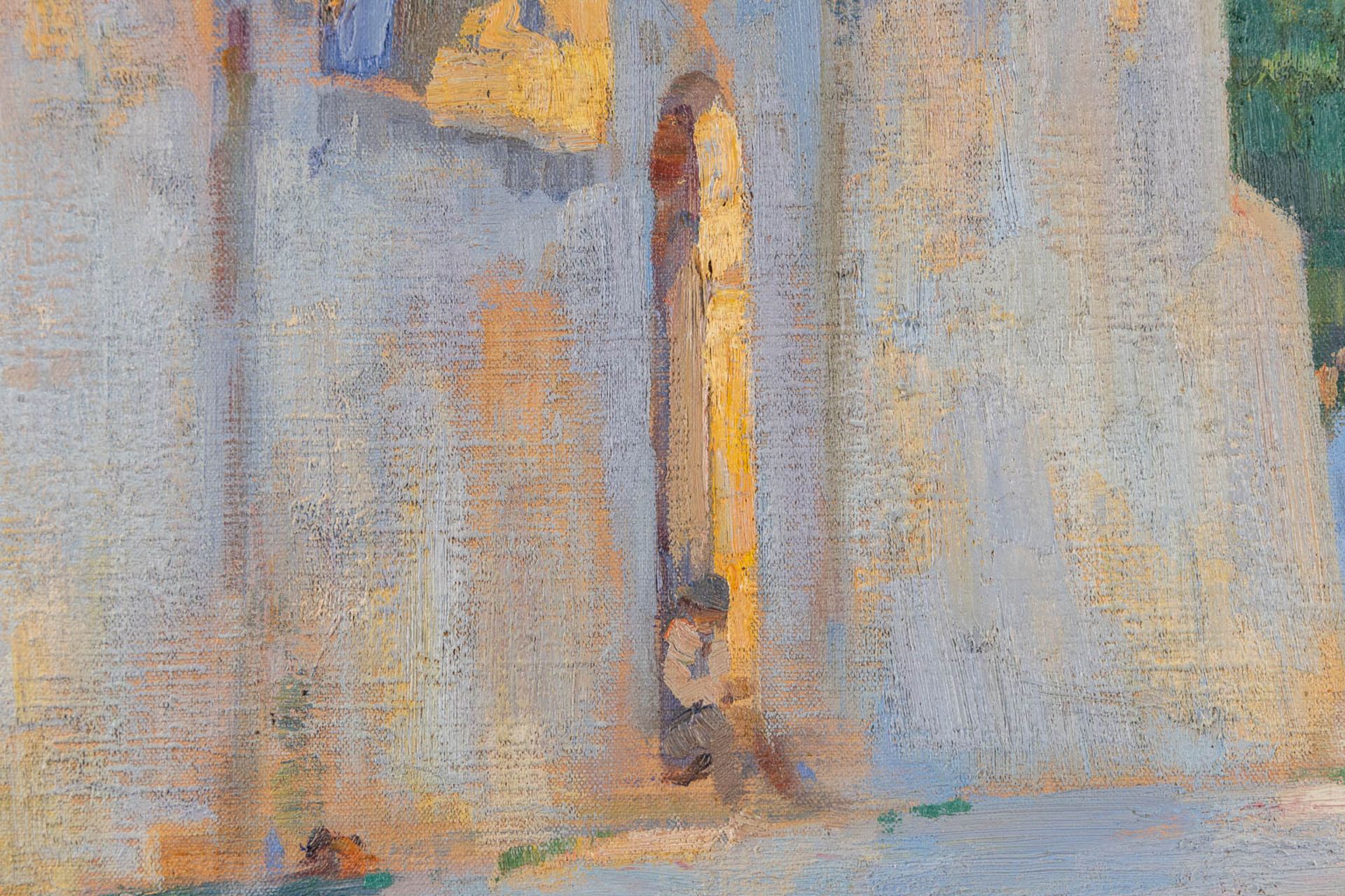 Enrico GARGIULO (1881-1948) 'Oriental city view' oil on canvas. (W:48 x H:41 cm) - Bild 6 aus 8