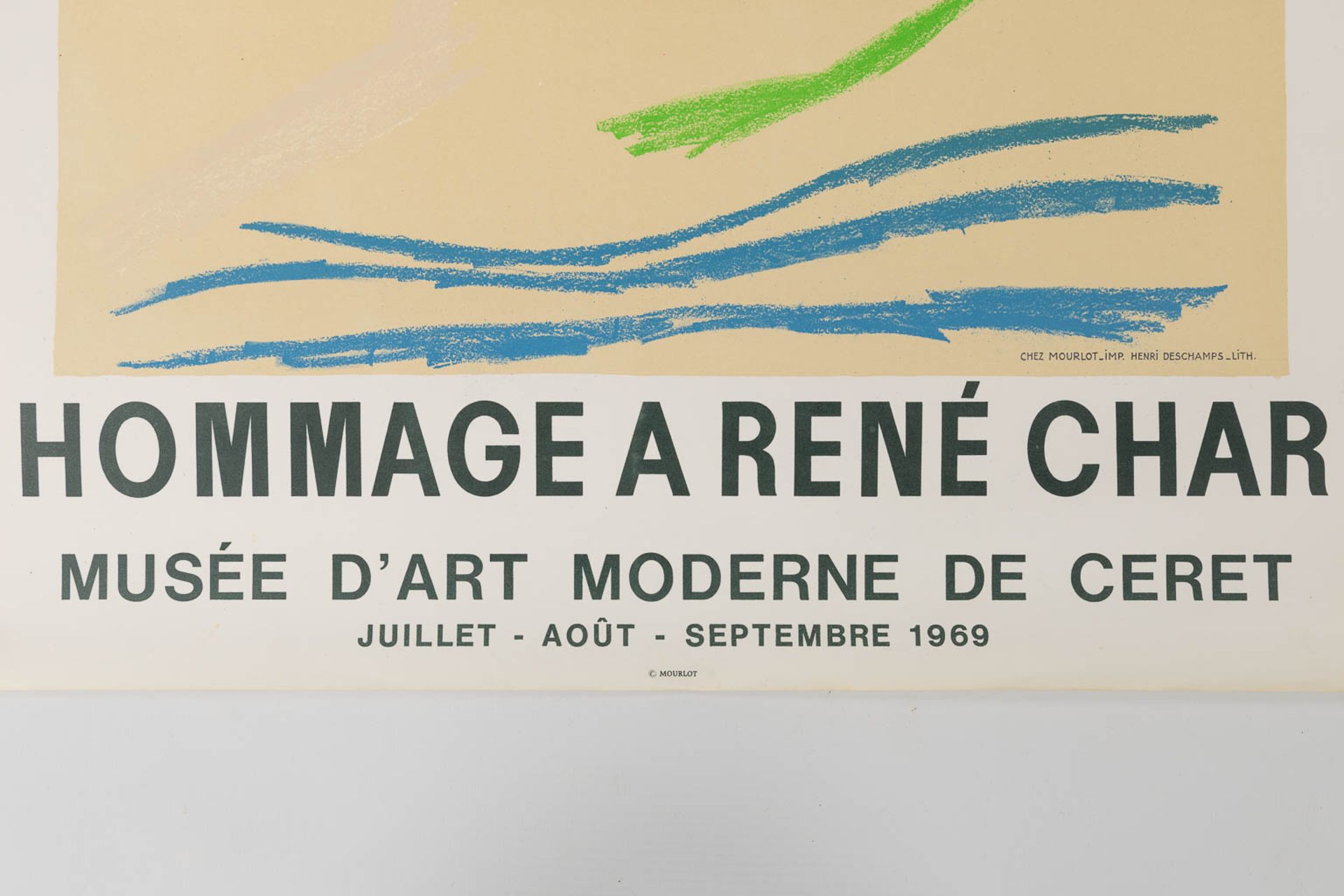 A vintage poster 'Hommage à René Char, Musée D'art moderne de Ceret, 1969', Pablo Picasso. (W:52,5 x - Image 8 of 8