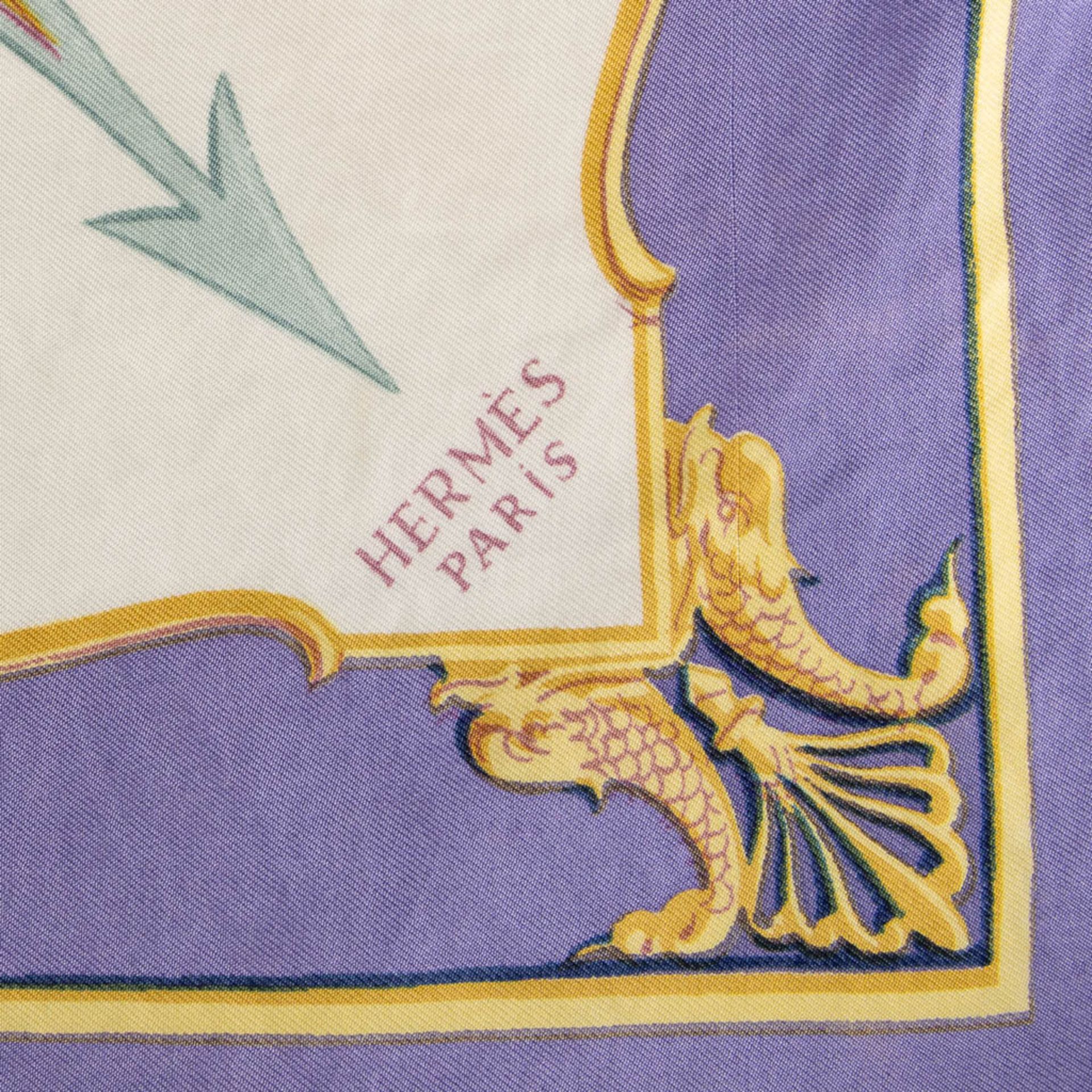 Hermès Paris, two silk scarfs. (L:84 x W:84 cm) - Image 5 of 24