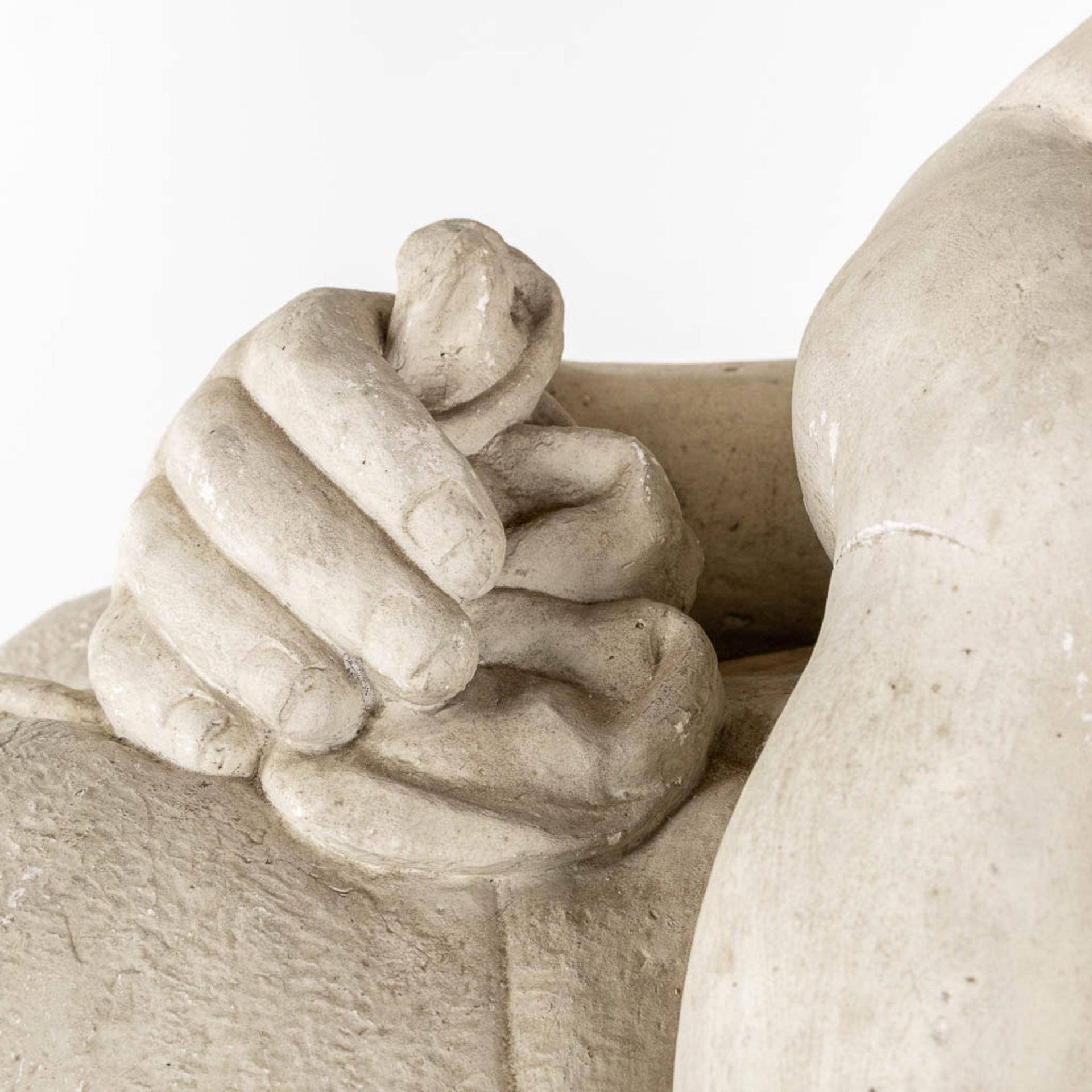Karel AUBROECK (1894-1986) 'Mother and Child' an exceptionally large sculpture, plaster. (L:152 x W: - Image 11 of 16