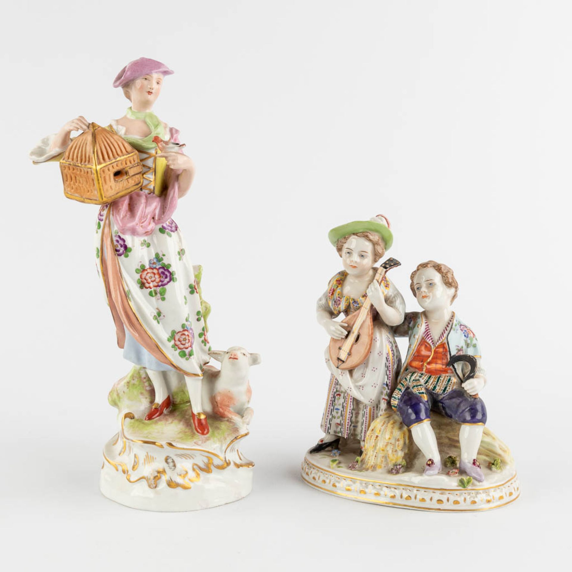 Six Polychrome porcelain figurines, Wilhemsfeld, Vienna, Haas &amp; Czjzek, Schlaggenwald. (W:22 x H - Image 3 of 34