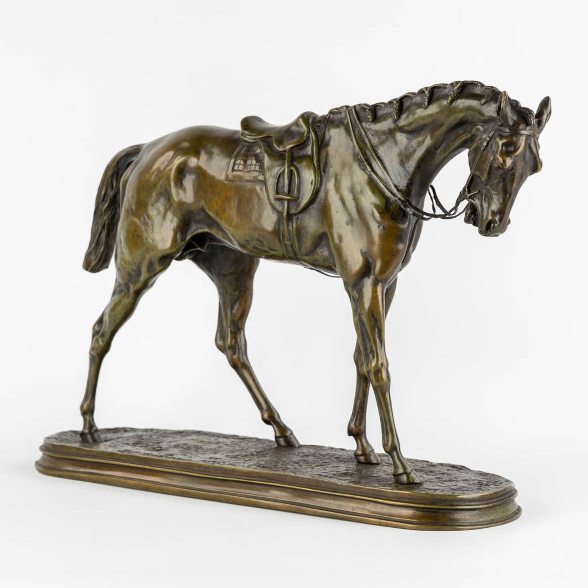 Pierre-Jules MÈNE (1810-1879)(Attr.) 'Horse' patinated bronze. (L:13 x W:43 x H:28 cm) - Image 3 of 10