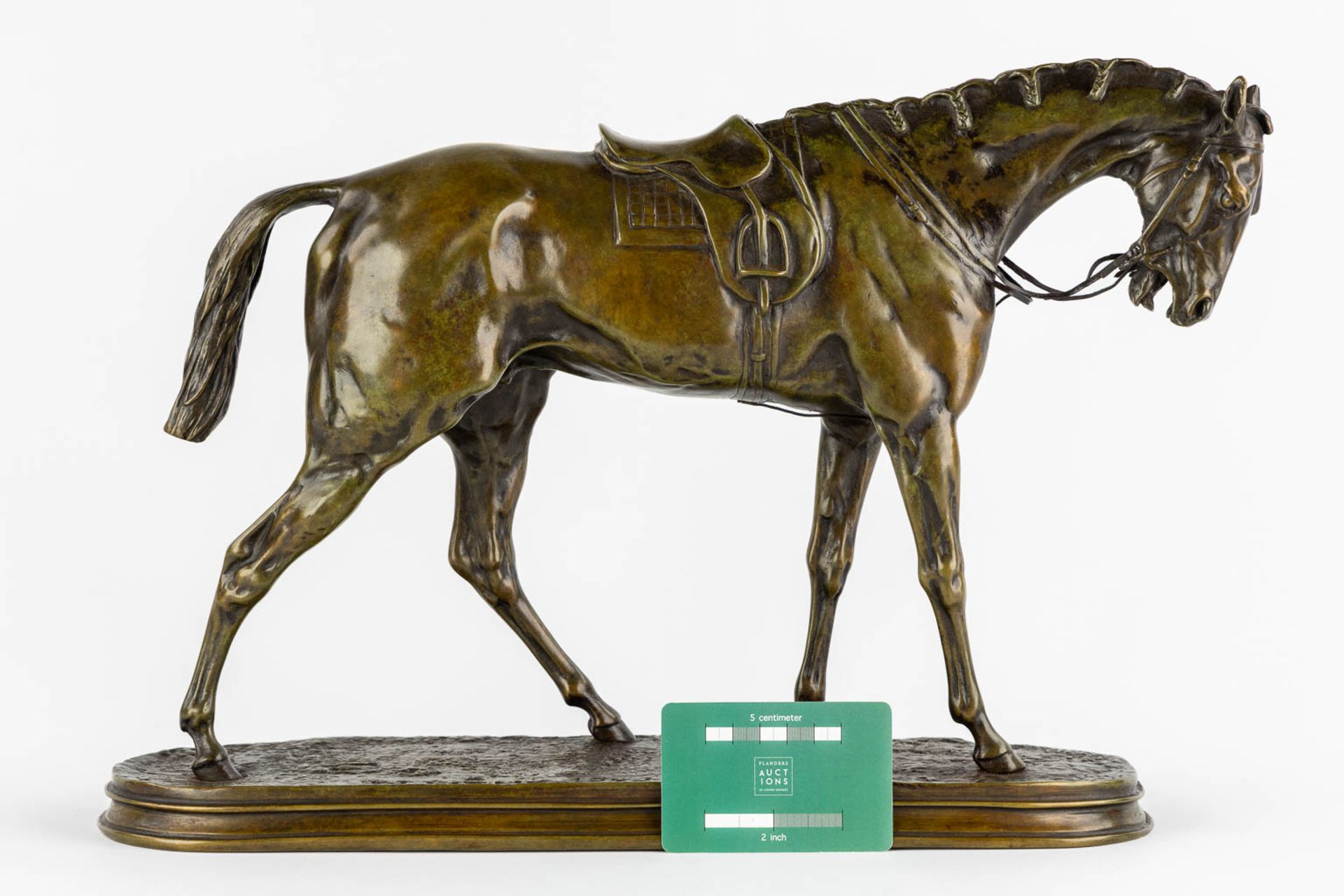Pierre-Jules MÈNE (1810-1879)(Attr.) 'Horse' patinated bronze. (L:13 x W:43 x H:28 cm) - Image 2 of 10