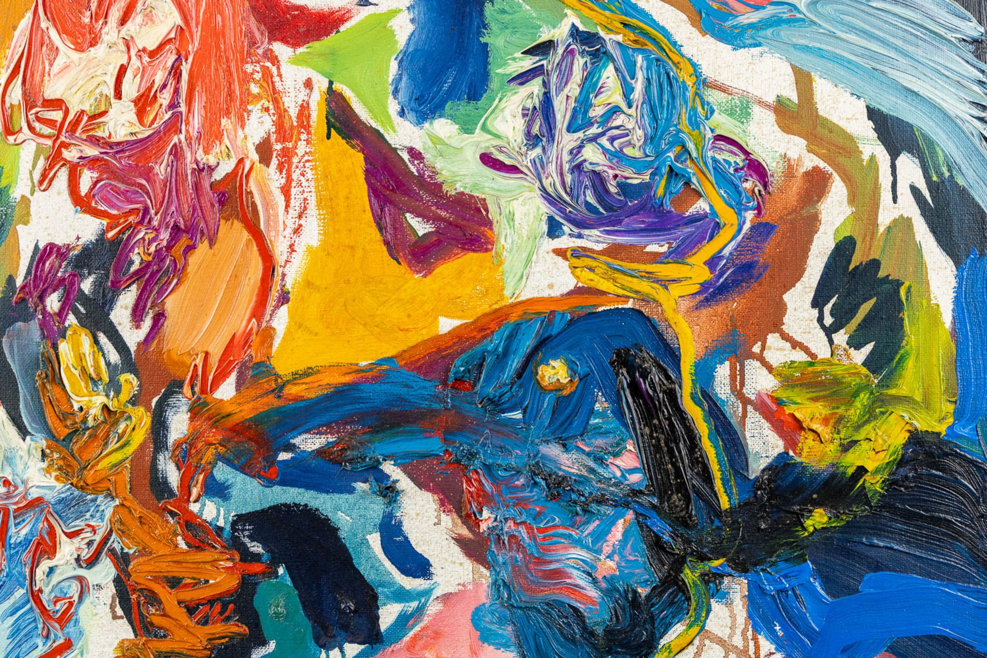 Finn PEDERSEN (1944-2014) 'Brunstigt Overlys' oil on canvas. (W:100 x H:81 cm) - Image 9 of 12