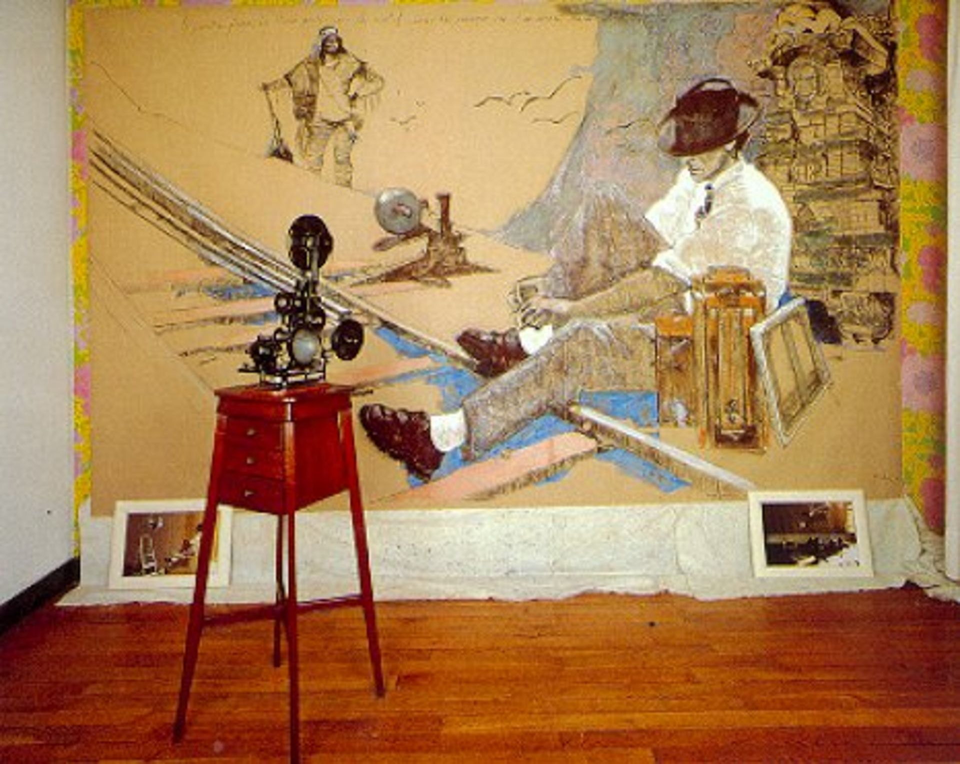 Jean LE GAC (1936) 'Peintre laçant ses Chaussures' mixed media on canvas. 1988. (W:330 x H:220 cm) - Image 12 of 12