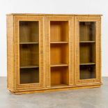 Dal Vera, a display or bookcase in Faux Bamboo style. Italy, circa 1970. (L:37 x W:183 x H:140 cm)