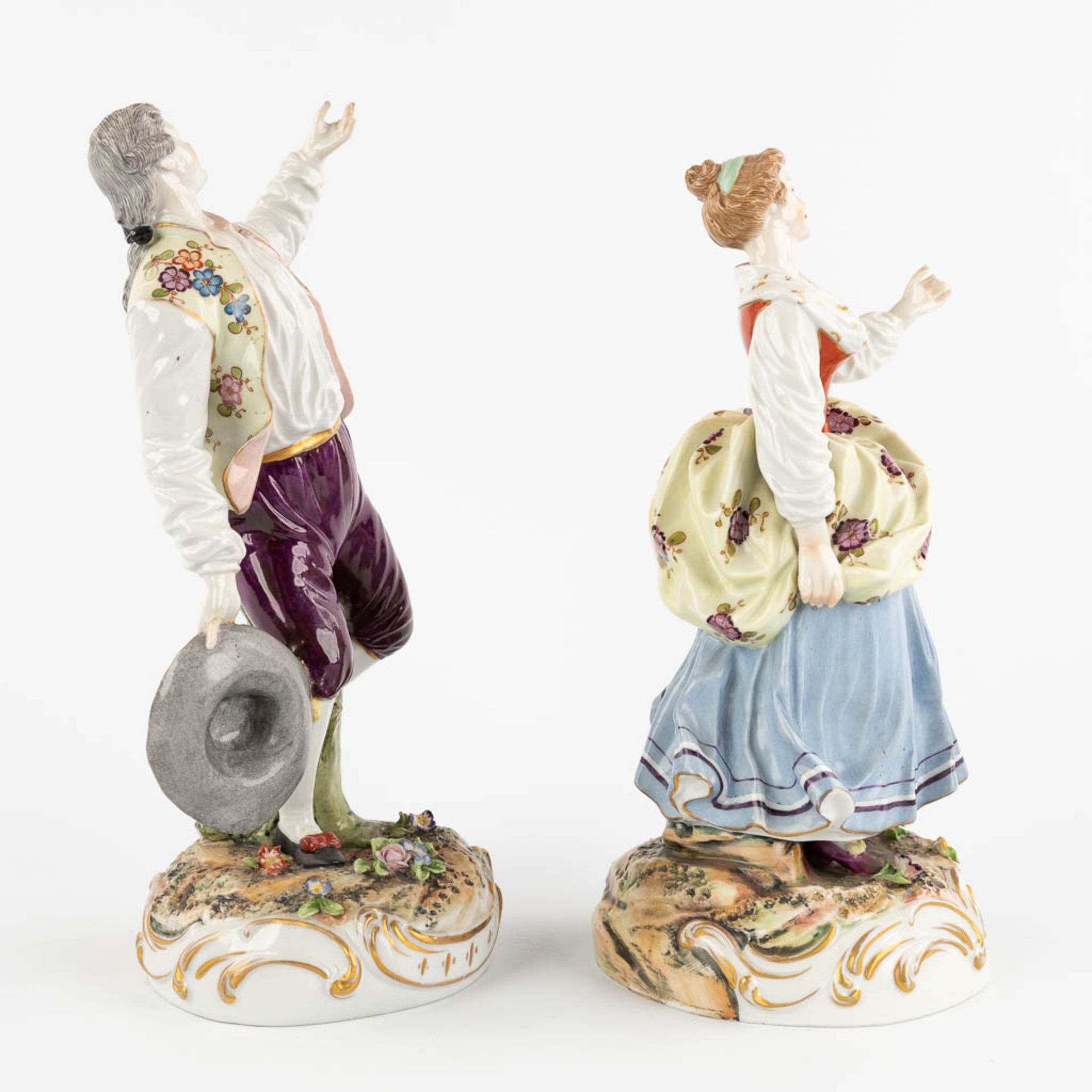 Six Polychrome porcelain figurines, Wilhemsfeld, Vienna, Haas &amp; Czjzek, Schlaggenwald. (W:22 x H - Image 25 of 34
