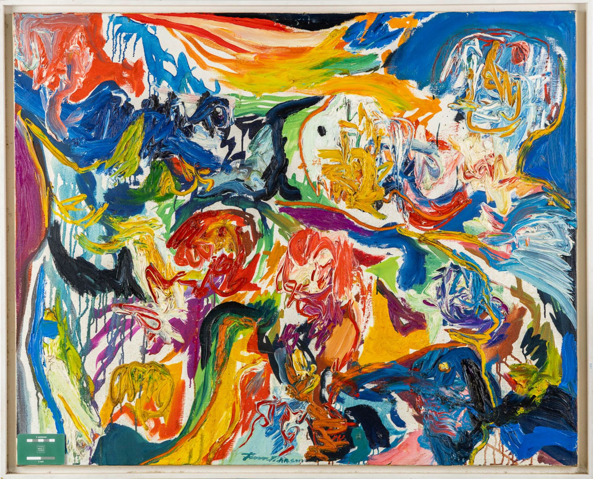 Finn PEDERSEN (1944-2014) 'Brunstigt Overlys' oil on canvas. (W:100 x H:81 cm) - Image 2 of 12