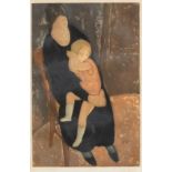 Anto CARTE (1886-1954) 'Maternité' an etching. 1931. (W:36 x H:54 cm)
