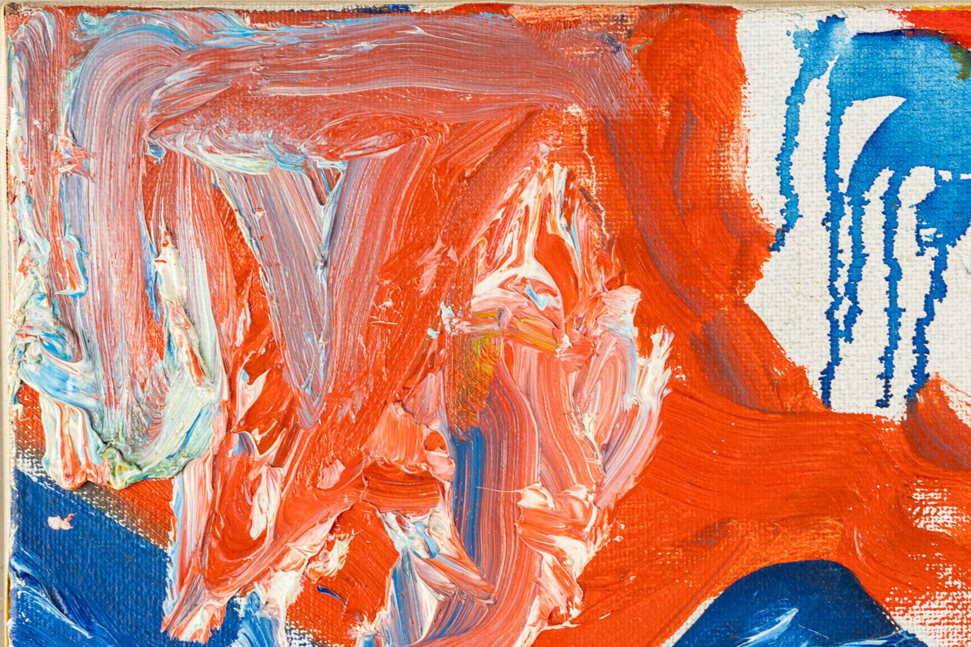 Finn PEDERSEN (1944-2014) 'Brunstigt Overlys' oil on canvas. (W:100 x H:81 cm) - Image 4 of 12