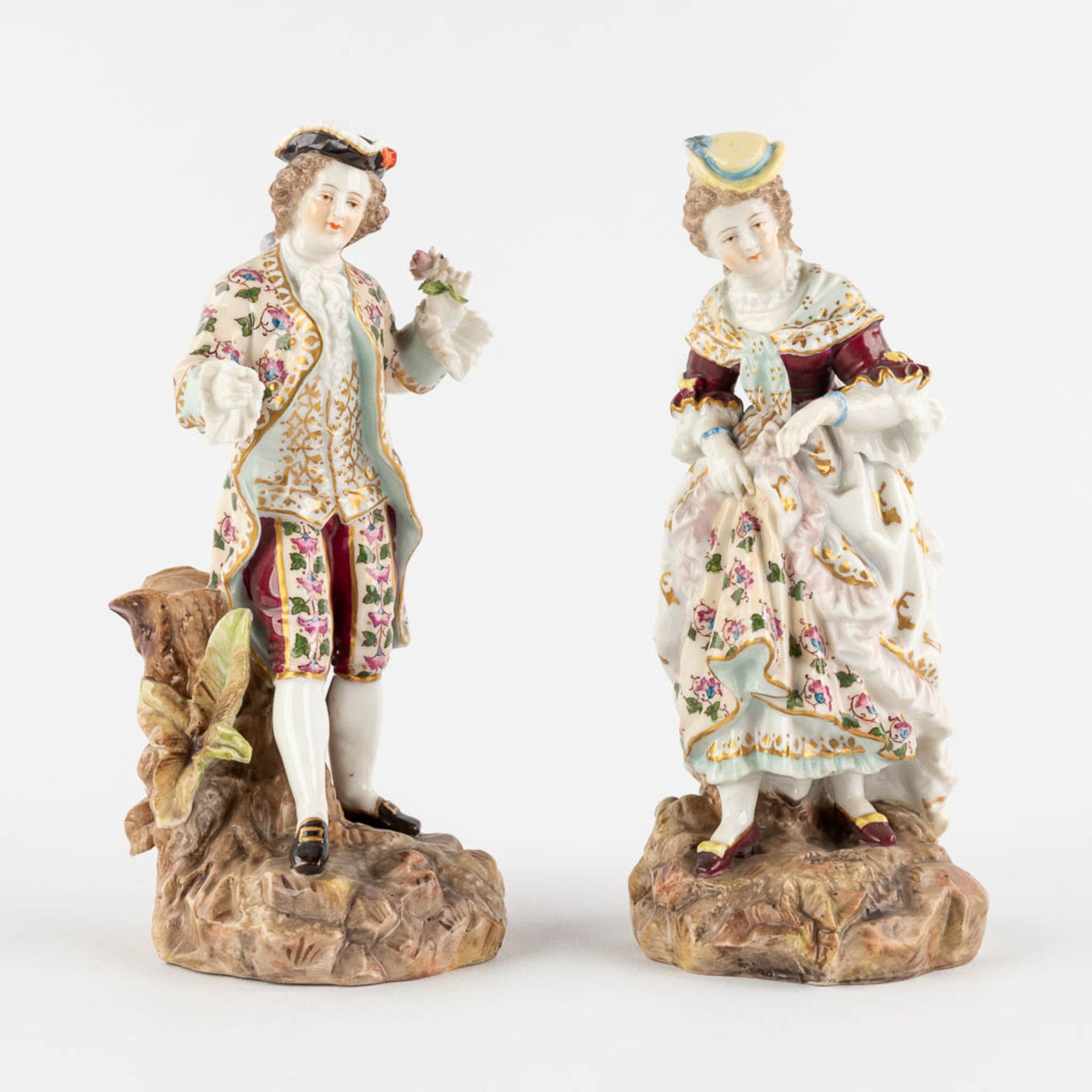 Six Polychrome porcelain figurines, Wilhemsfeld, Vienna, Haas &amp; Czjzek, Schlaggenwald. (W:22 x H - Image 15 of 34