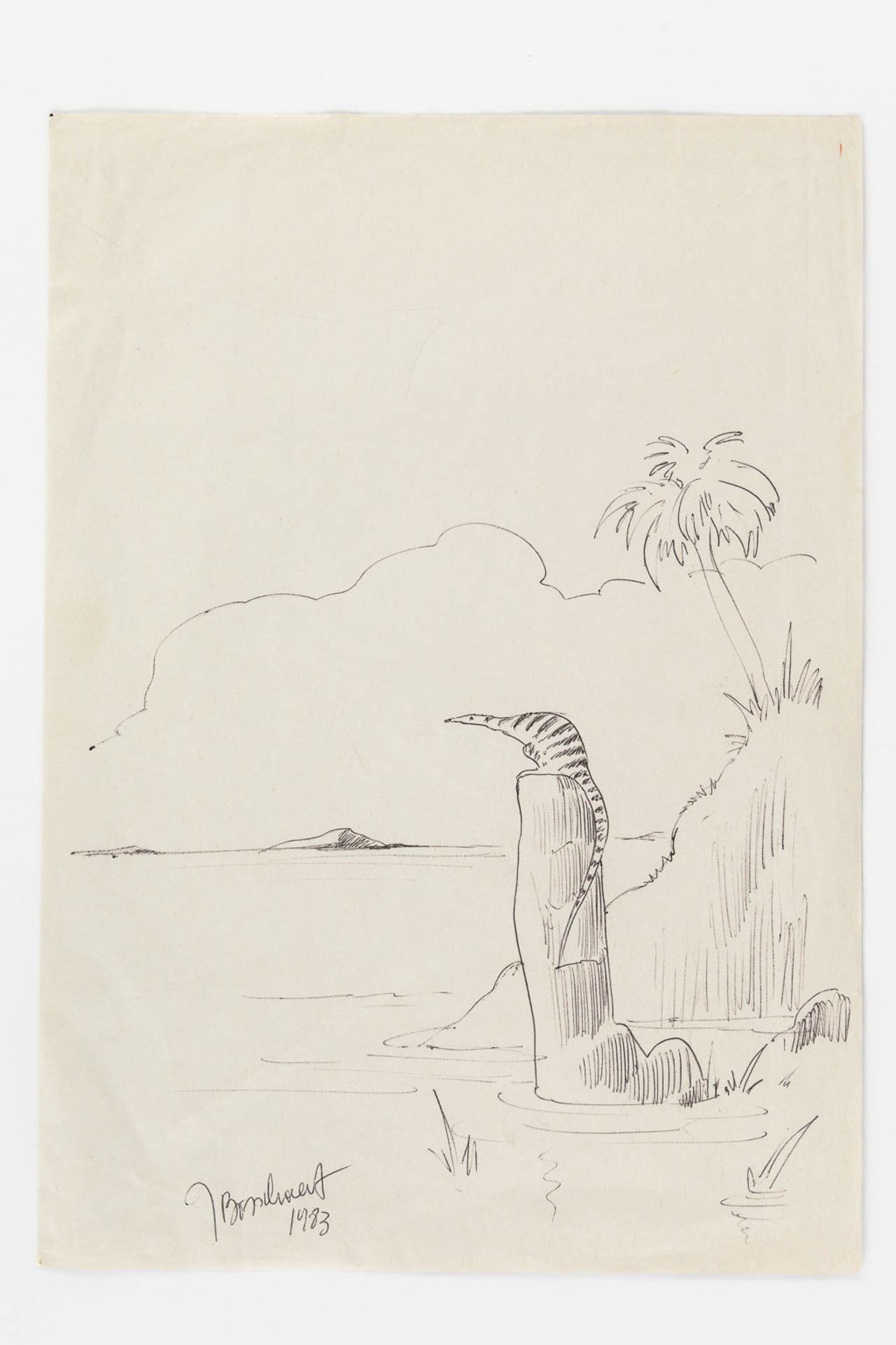 Jan BOSSCHAERT (1957) 'Two drawings' pen on paper. (W:21 x H:29,5 cm) - Image 4 of 9