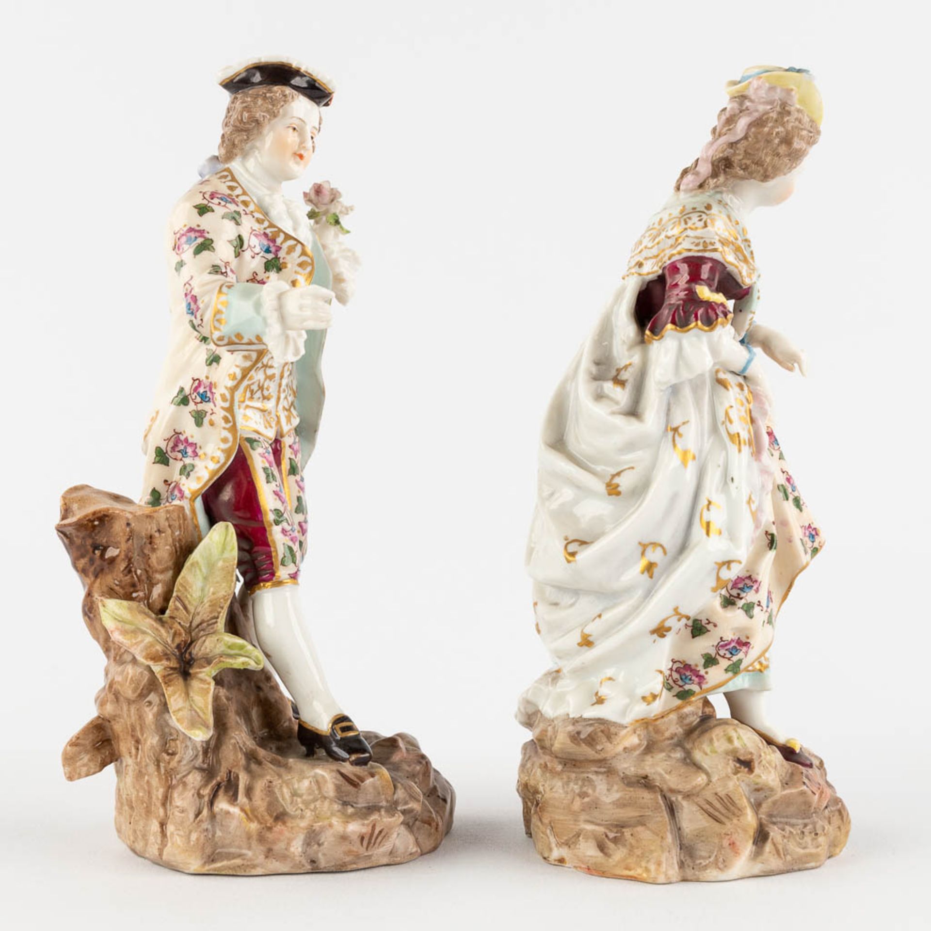 Six Polychrome porcelain figurines, Wilhemsfeld, Vienna, Haas &amp; Czjzek, Schlaggenwald. (W:22 x H - Image 17 of 34