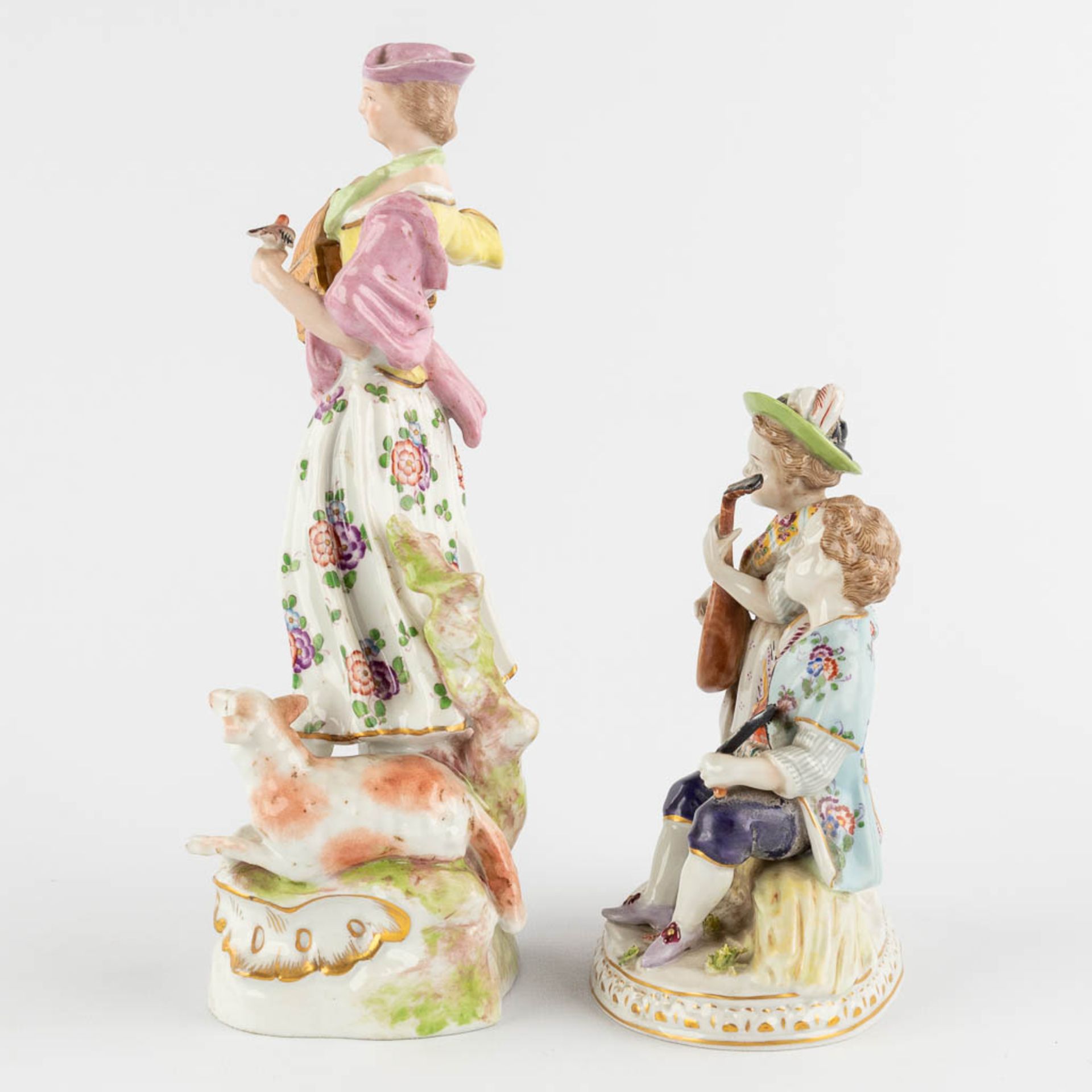 Six Polychrome porcelain figurines, Wilhemsfeld, Vienna, Haas &amp; Czjzek, Schlaggenwald. (W:22 x H - Image 7 of 34