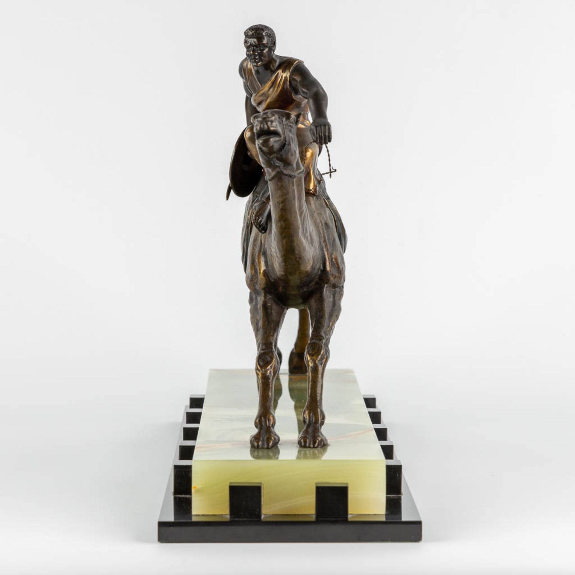 Edouard DROUOT (1859-1945)(attr.) 'The Camel Rider' patinated bronze. Circa 1925. (L:18 x W:60 x H:3 - Image 6 of 11