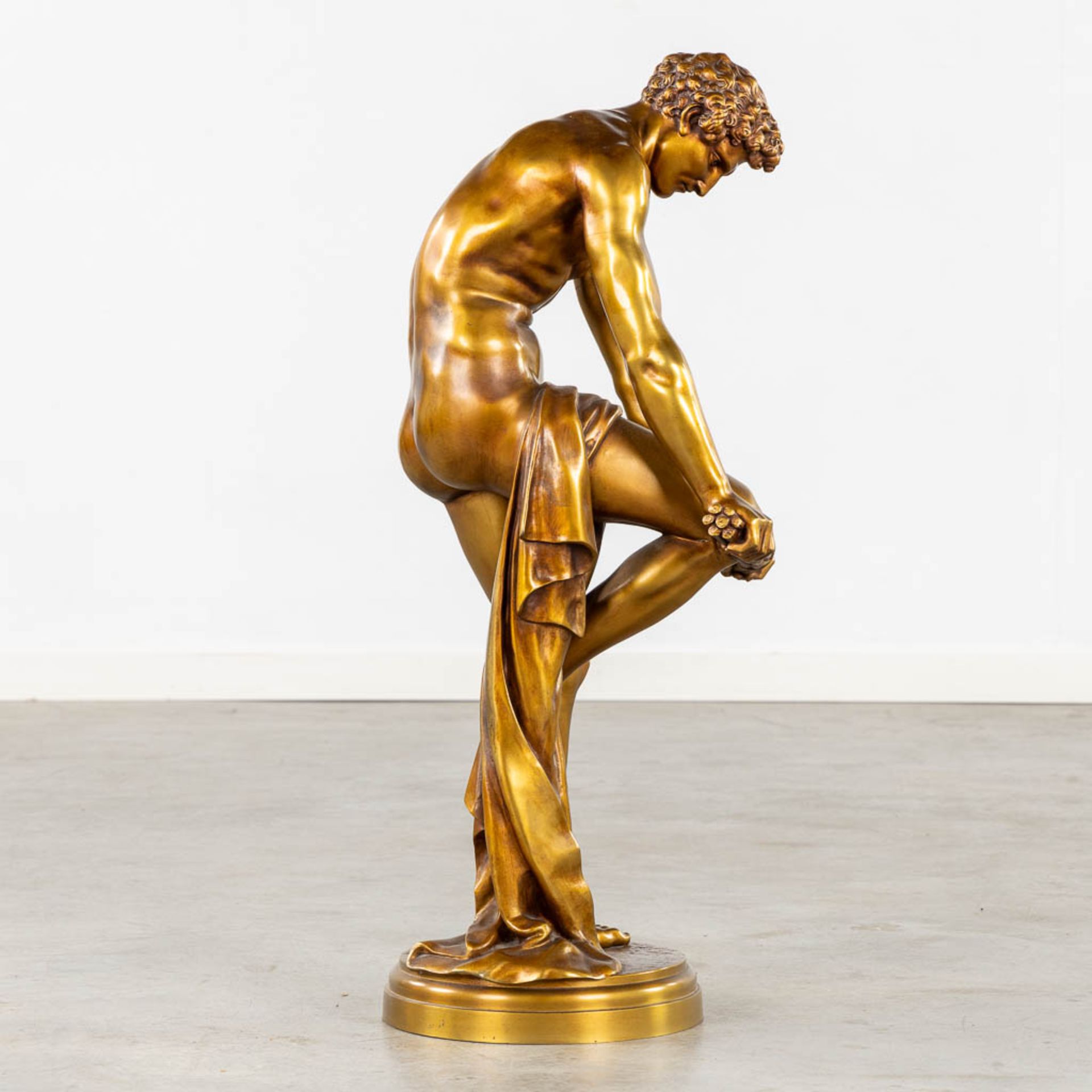Louis Léopold CHAMBARD (1811-1895) 'Le Bucheron' gilt bronze. (L:29 x W:37 x H:84 cm) - Image 6 of 11