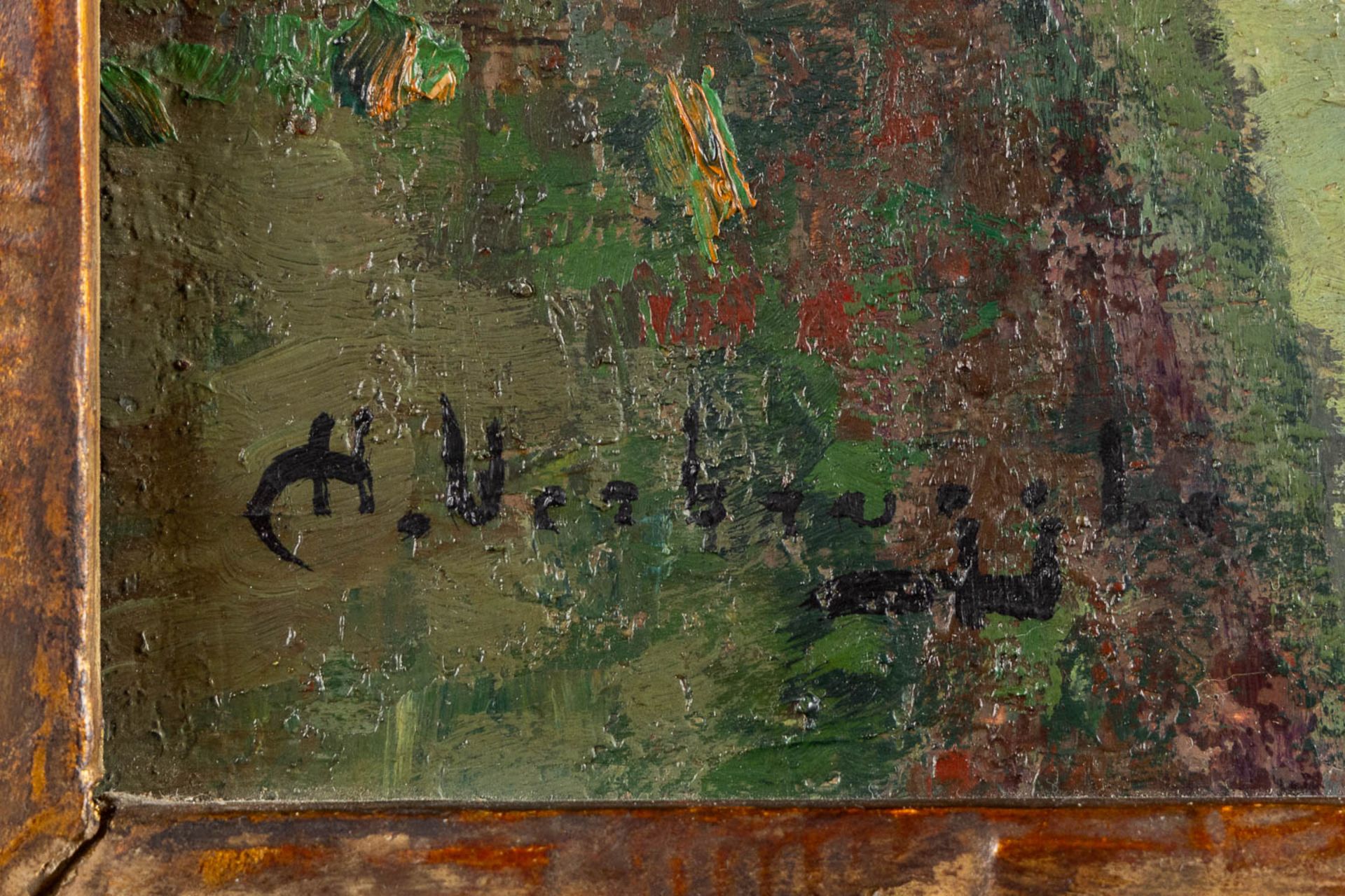 Charles Henri VERBRUGGHE (1877-1974) 'Pont De Gruuthuuse' oil on panel. (W:50 x H:60 cm) - Bild 7 aus 9