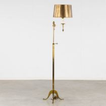 A reading lamp, gilt bronze in a classical style. 20th C. (H:160 cm)