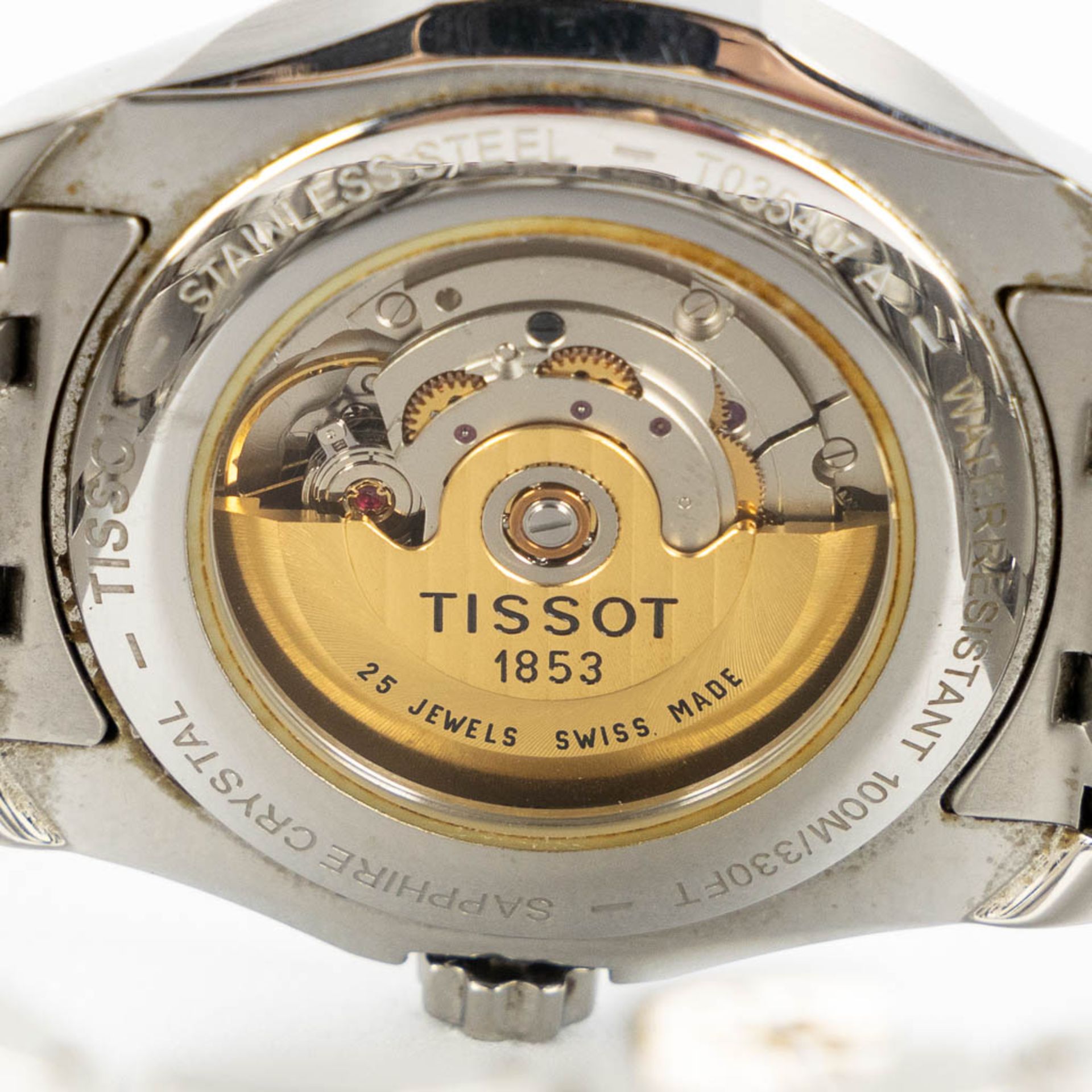 Tissot Couturier, a men's wristwatch, white dial day date with an automatic movement. Box and papers - Image 12 of 14