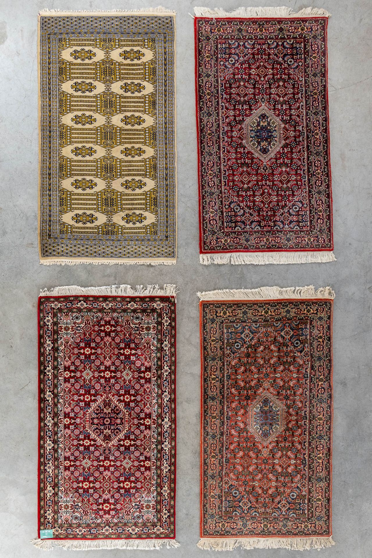 Four Oriental hand-made carpets. Bidjar and Afghan. (L:162 x W:95 cm) - Image 2 of 15