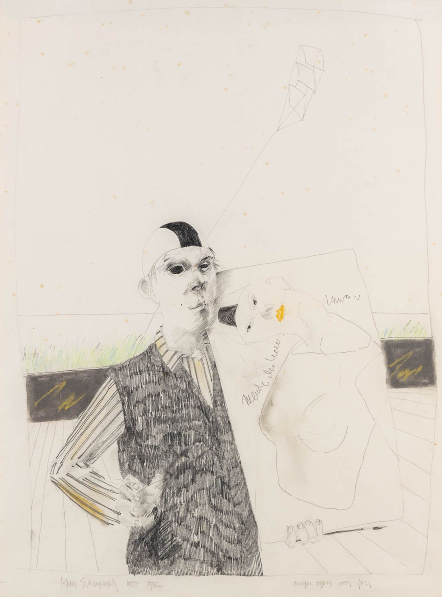 Koen SCHERPEREEL (1961-1997) 'Mijn Ogen Voor Jou', November 1982. Pencil on paper. (W:52 x H:70 cm)