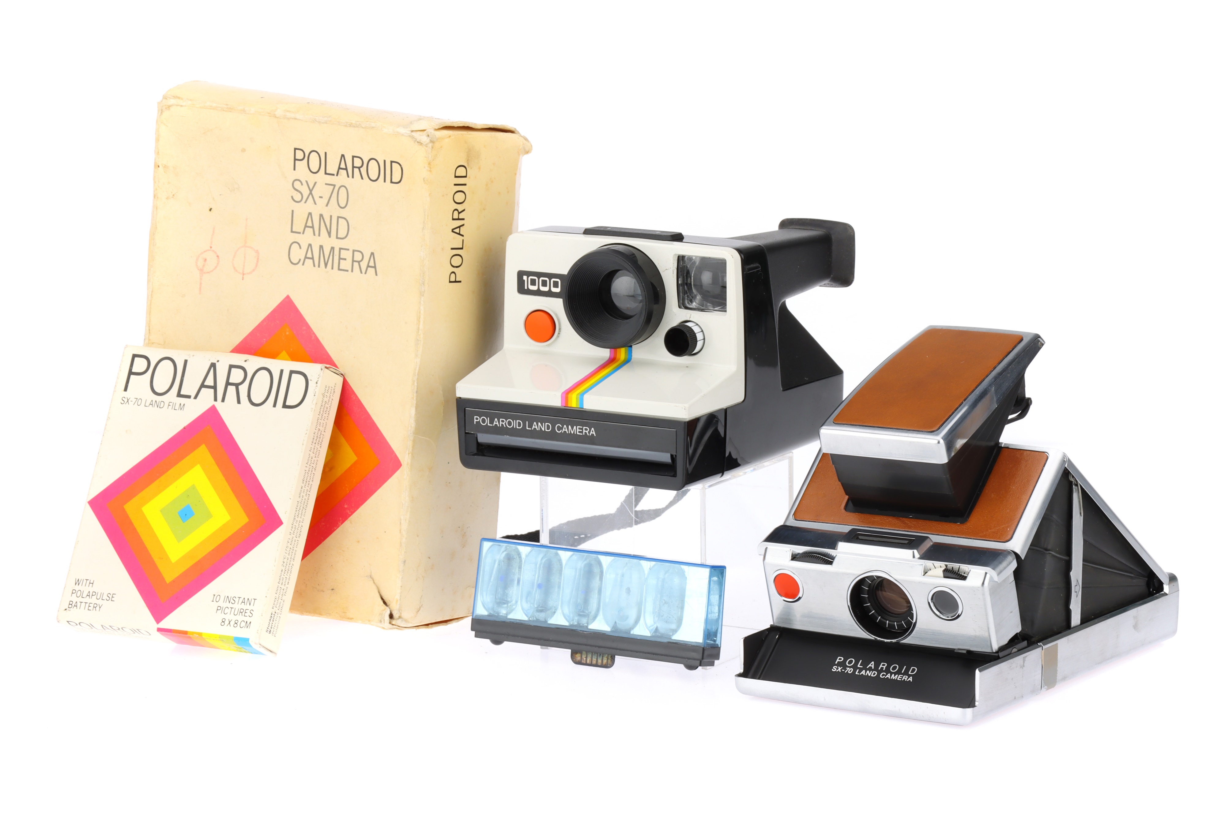 A Polaroid SX-70 Folding SLR Instant Land Camera