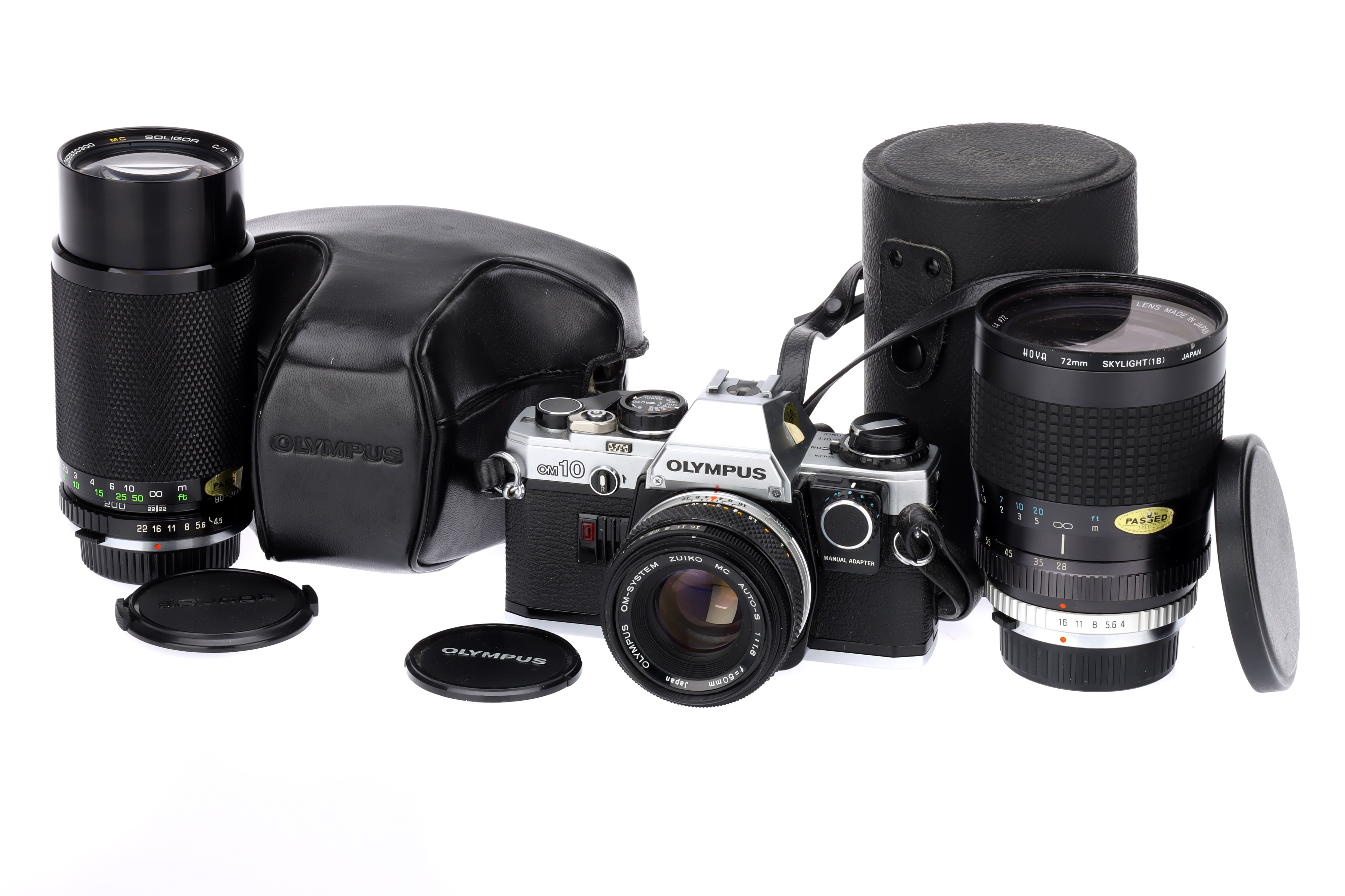 An Olympus OM10 35mm SLR Camera Outfit,